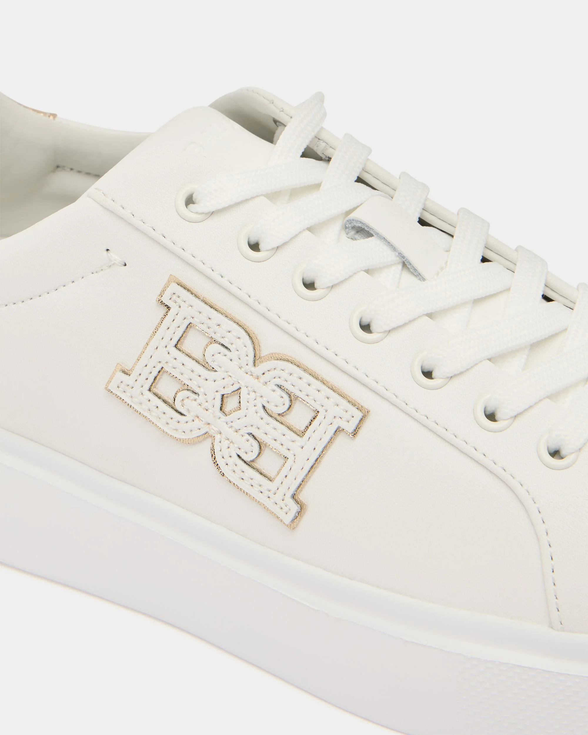 Blayze Sneaker in White and Gold Leather - Image 6