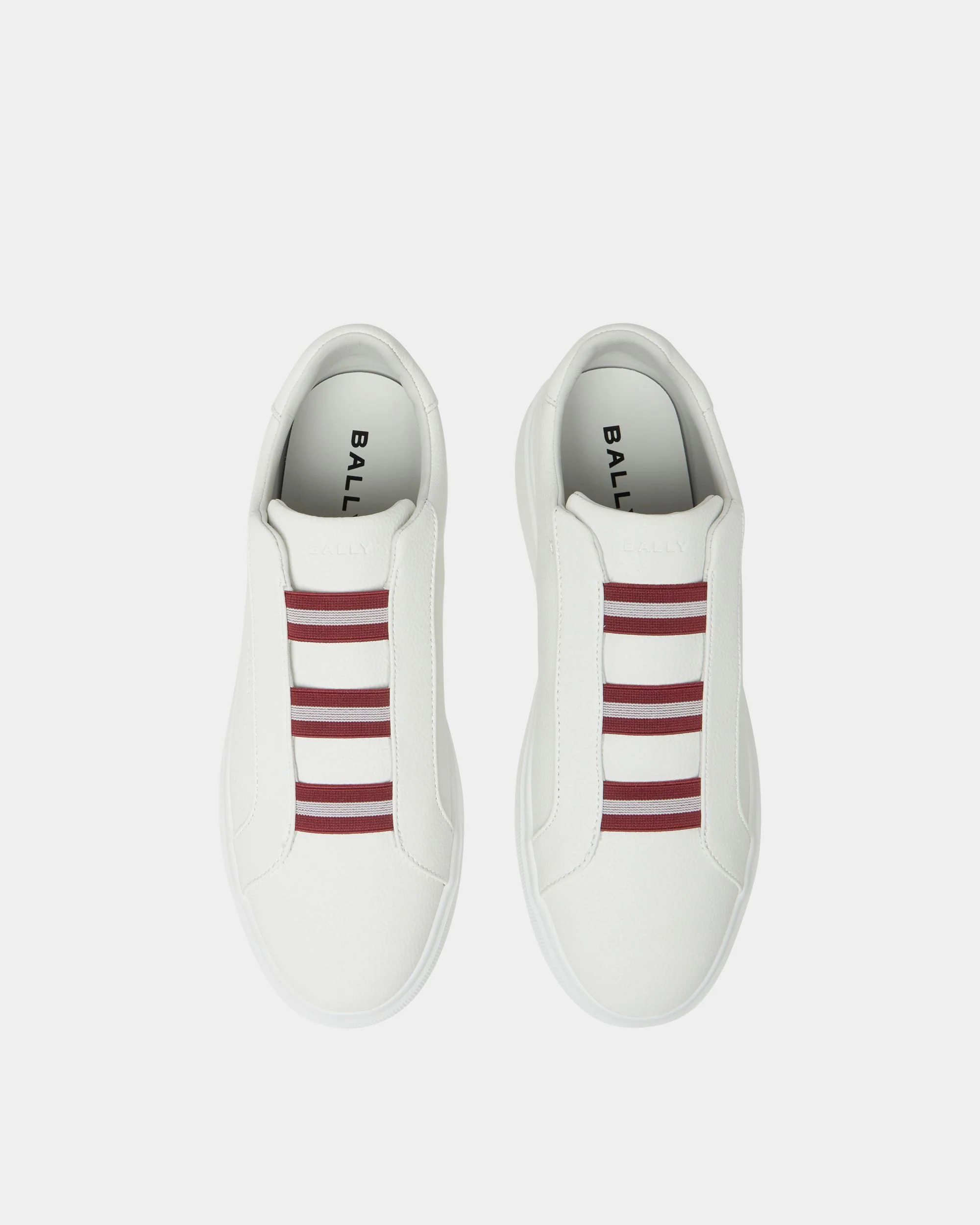 Blayze Sneaker In White Grained Leather - Image 4