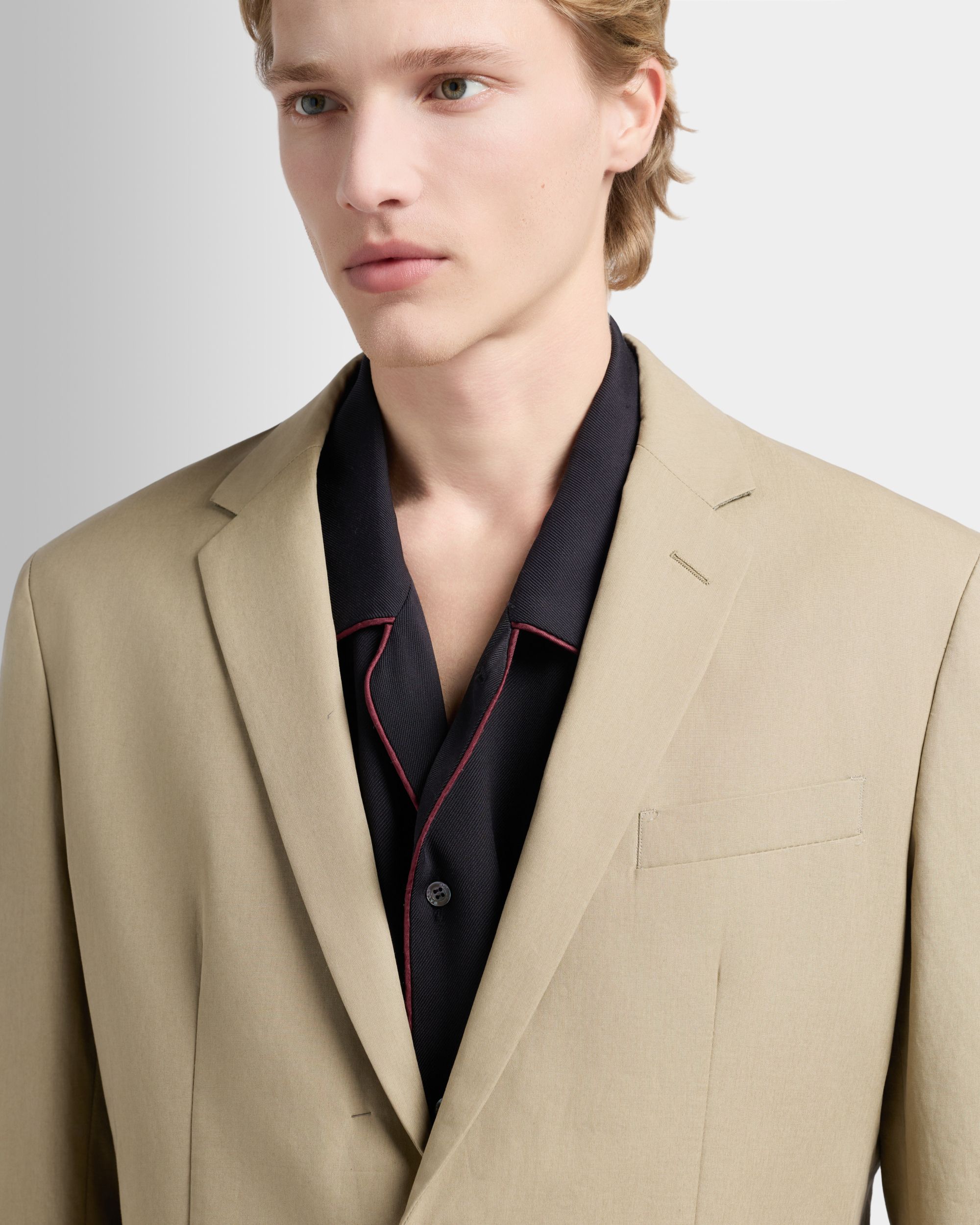 Blazer in Light Beige Cotton - Image 3
