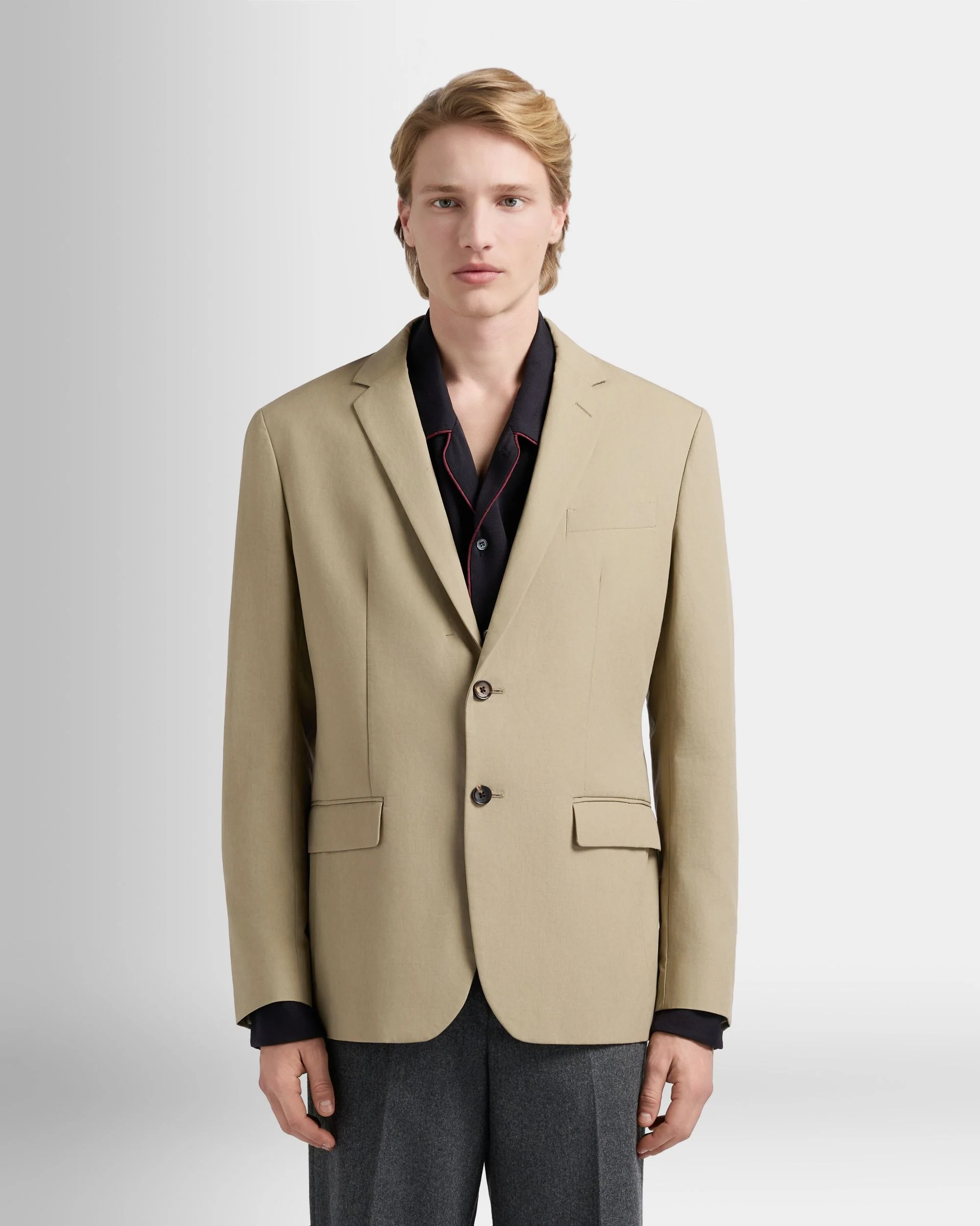 Blazer in Light Beige Cotton - Image 7