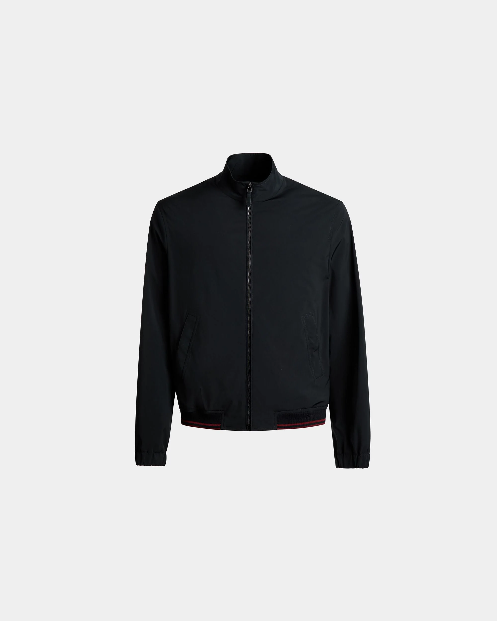 Blouson In Navy Blue Nylon