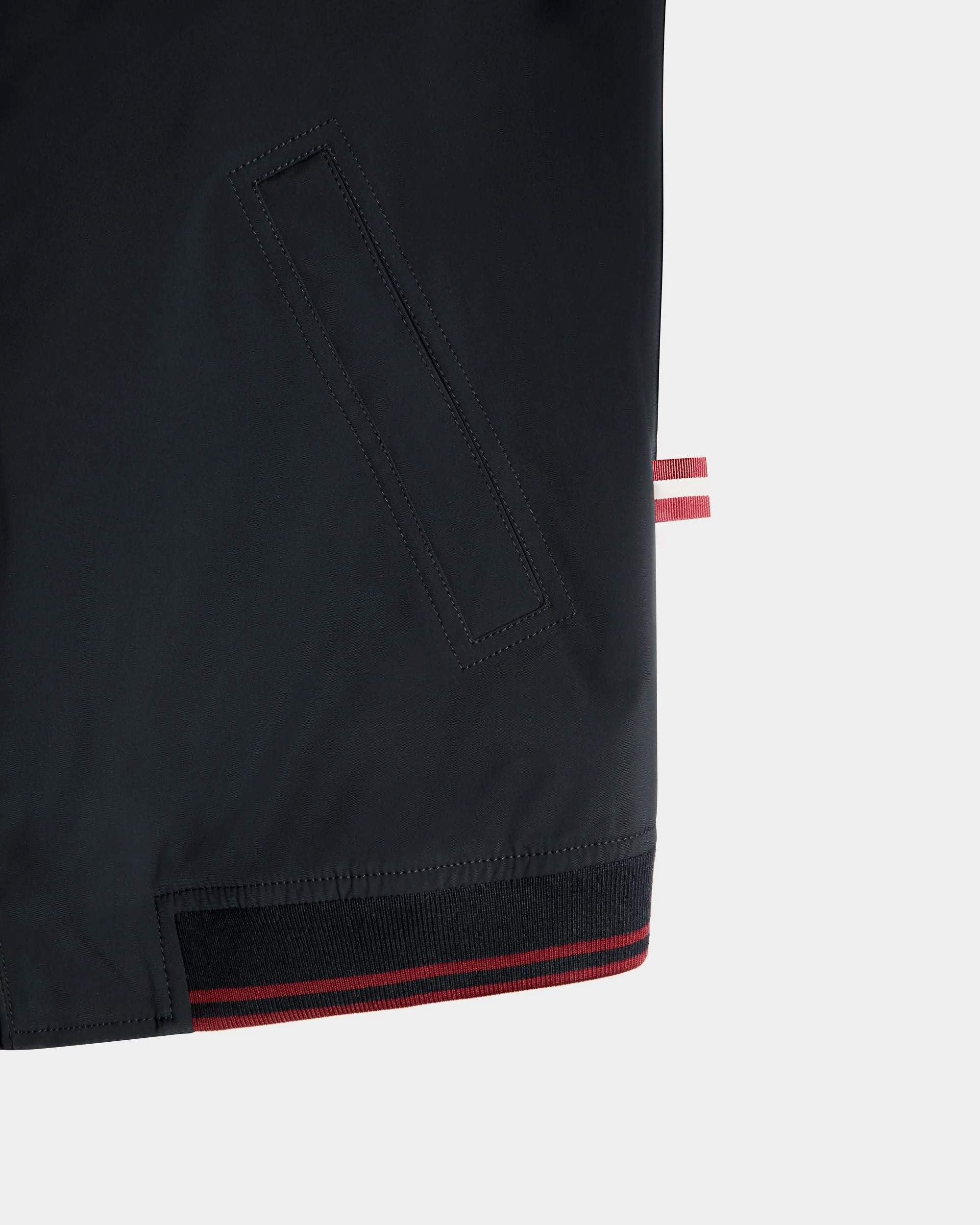 Blouson In Navy Blue Nylon - Image 2