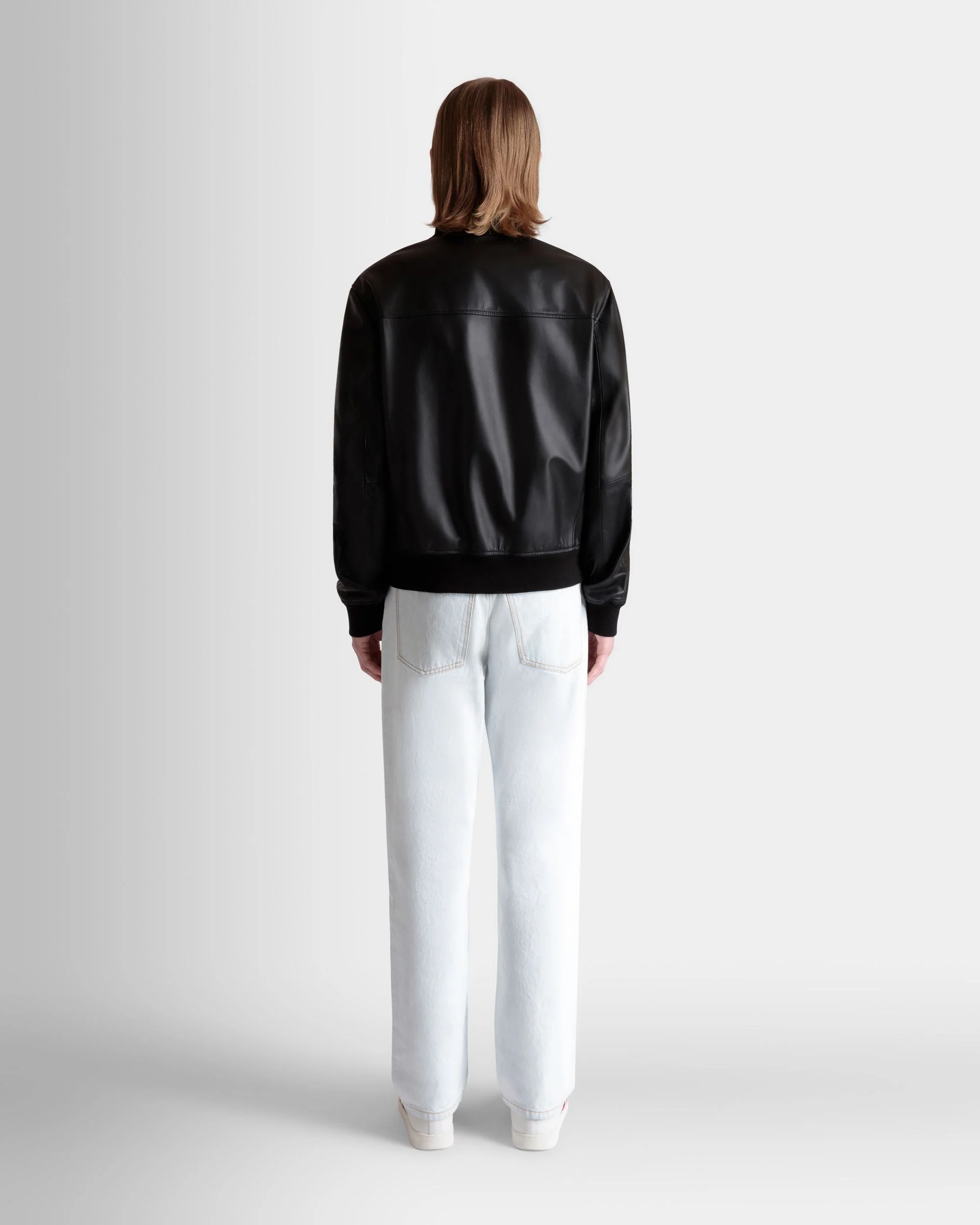Bomber in Black Leather - Image 6