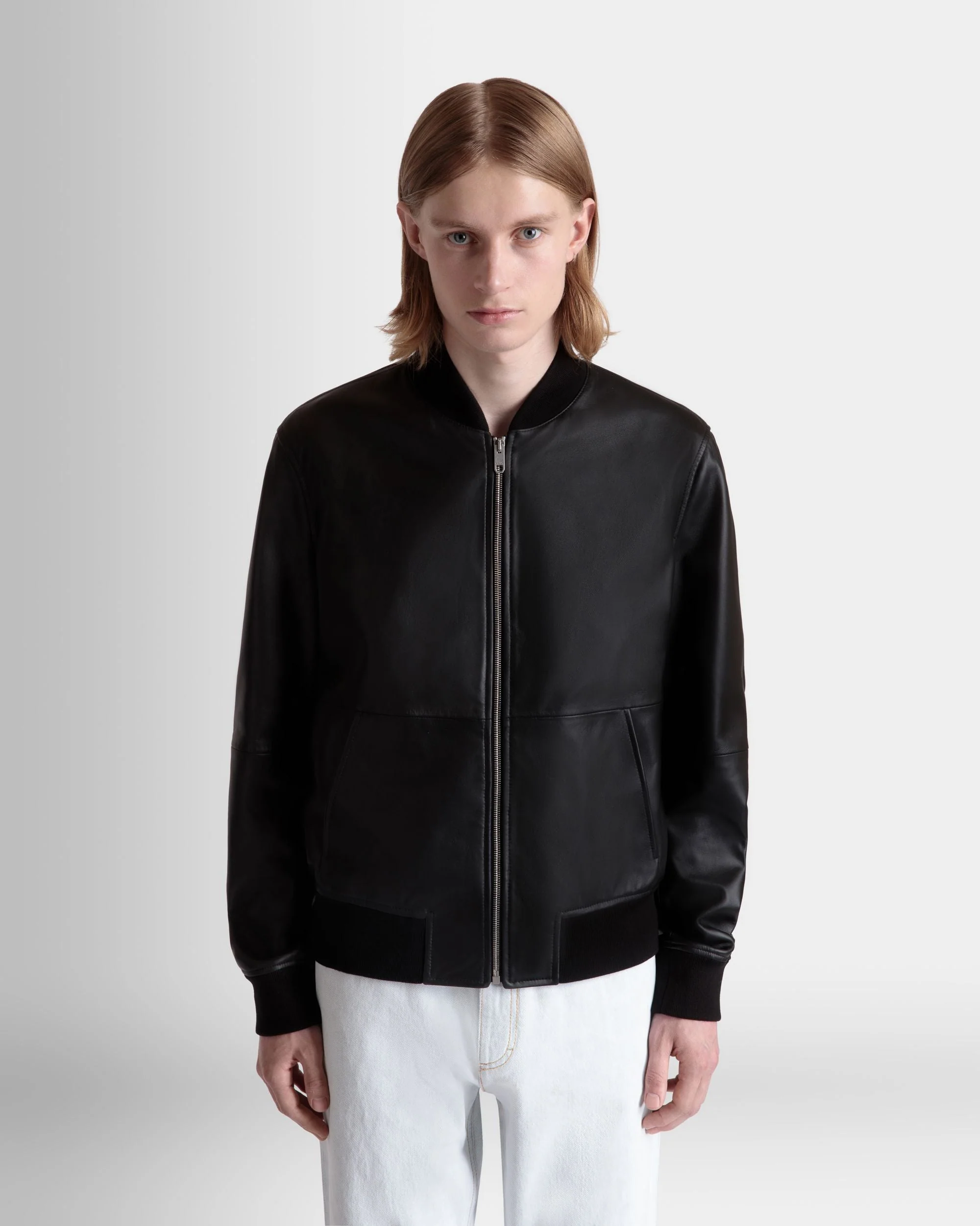 Bomber in Black Leather - Image 8