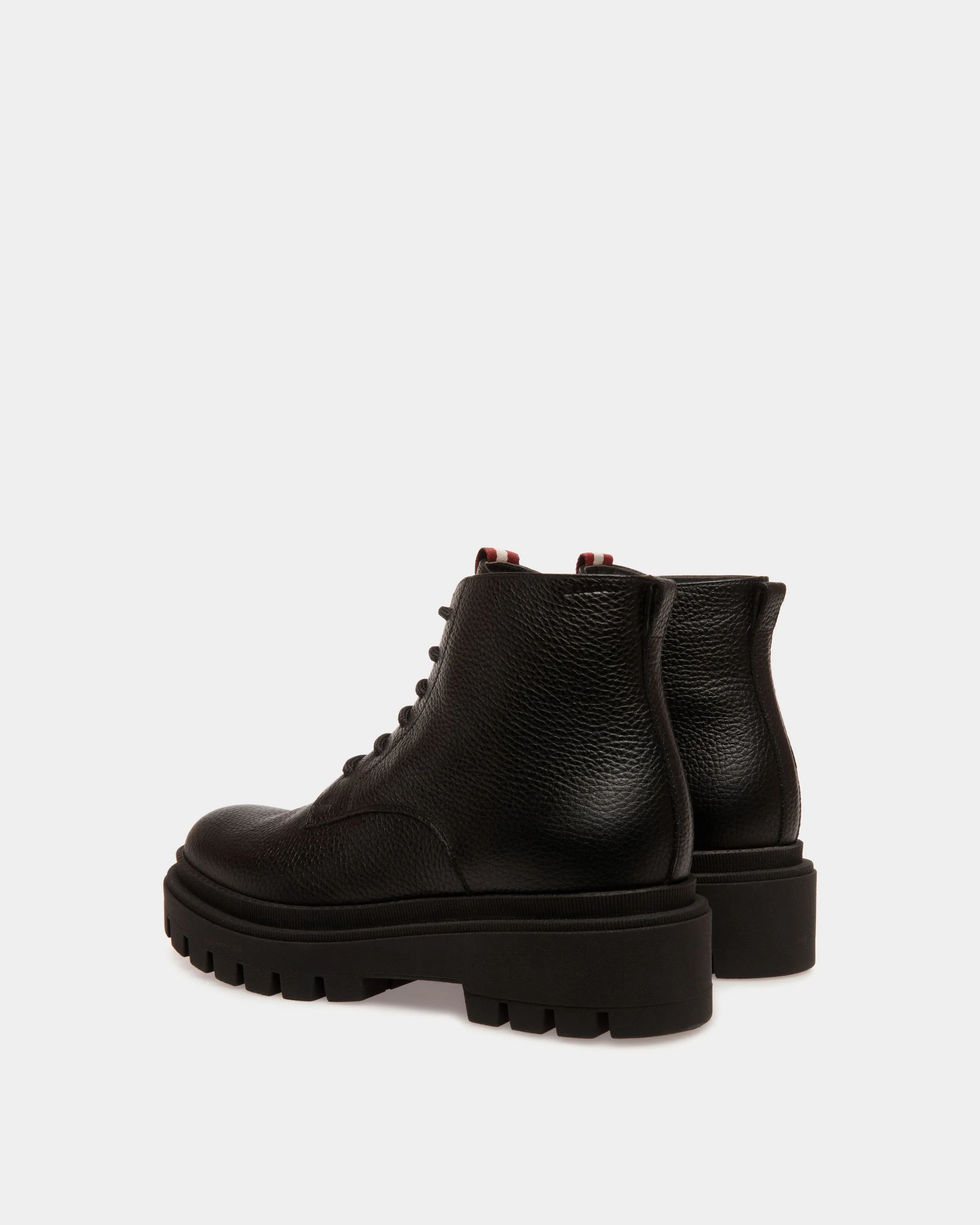 Bootie in Black Grained Leather - Image 3