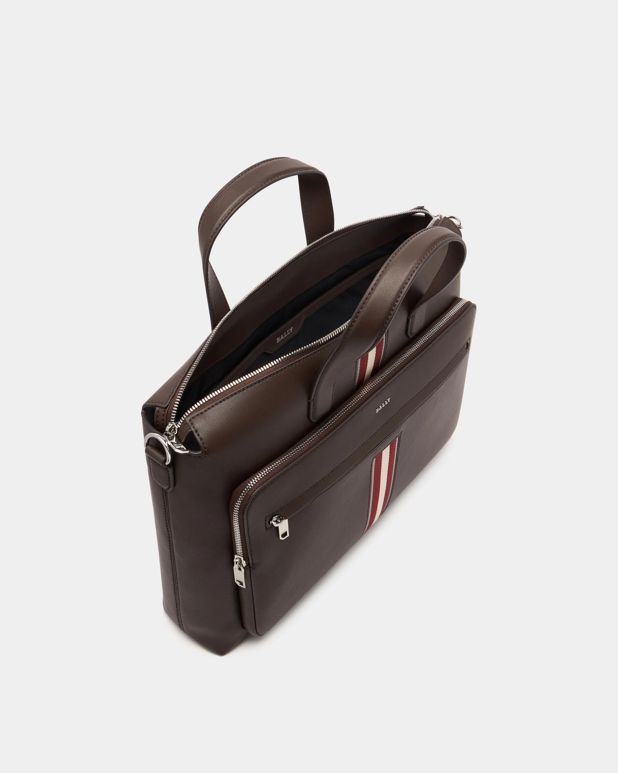 Briefcase in Coffee Leather With a Bally Ribbon - Image 5
