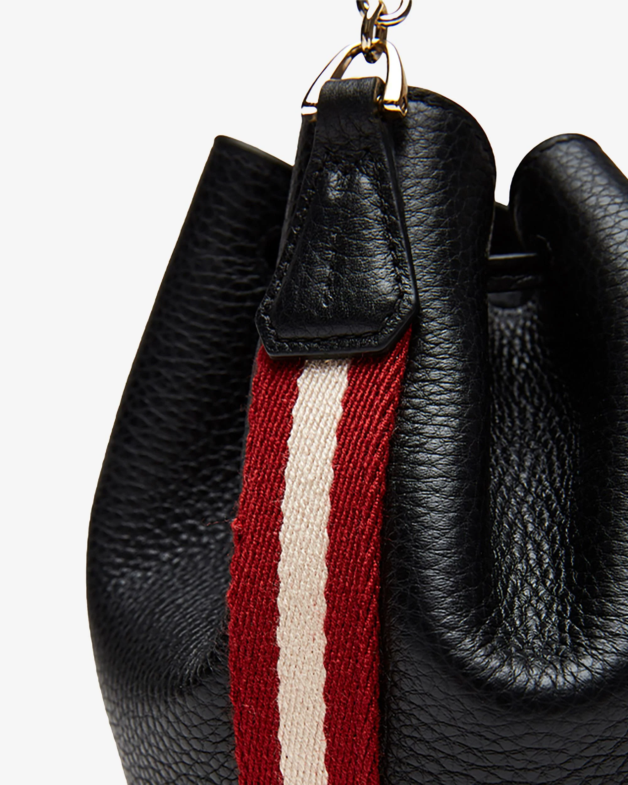 Bucket Bag in Black Grained Leather - Image 4