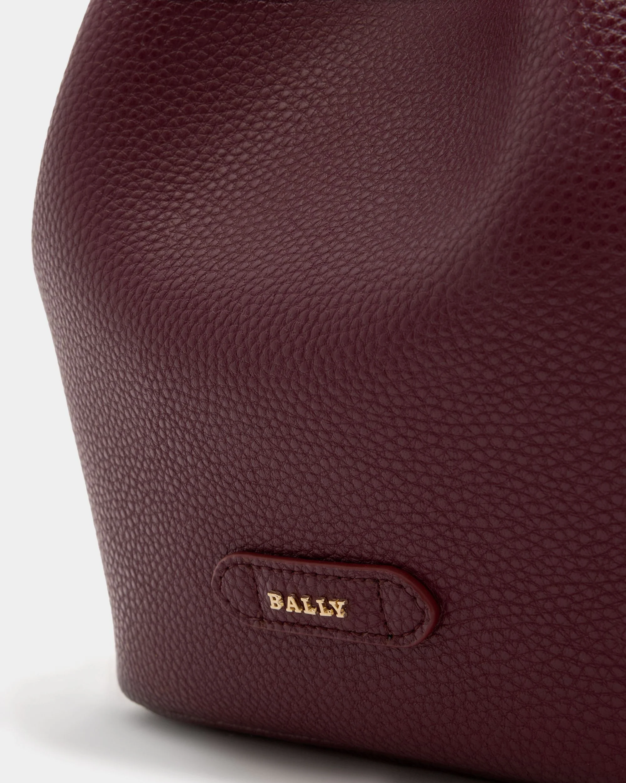 Bucket Bag In Burgundy Leather - Image 6