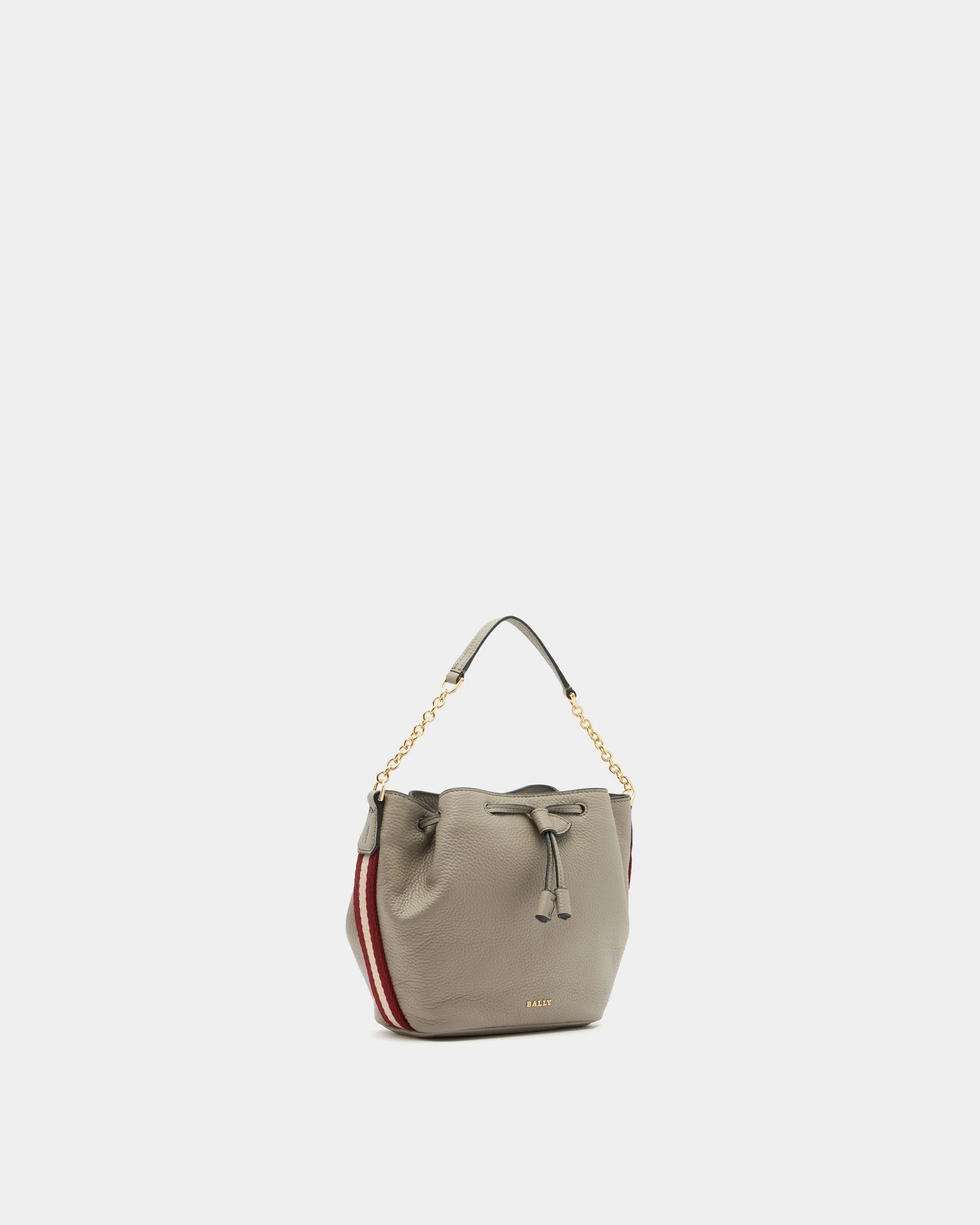 Bucket Bag in Taupe Grained Leather - Image 3