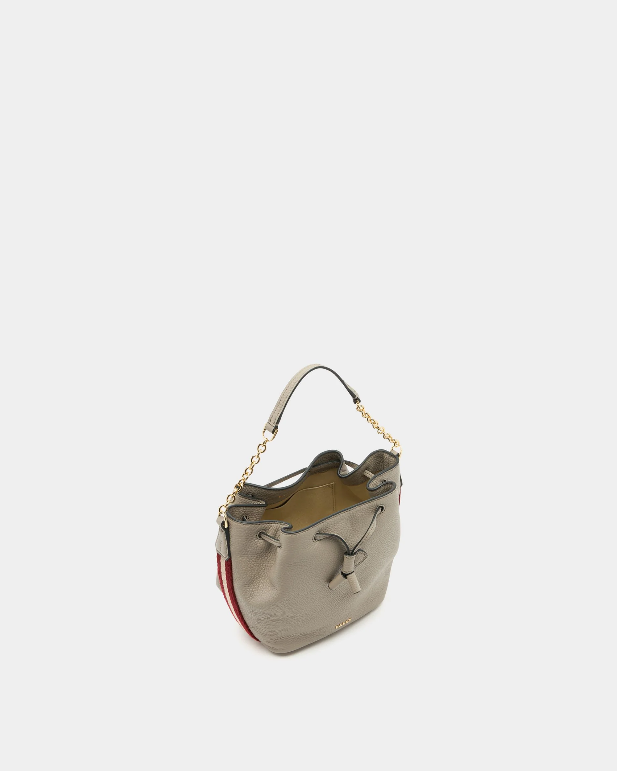 Bucket Bag in Taupe Grained Leather - Image 4
