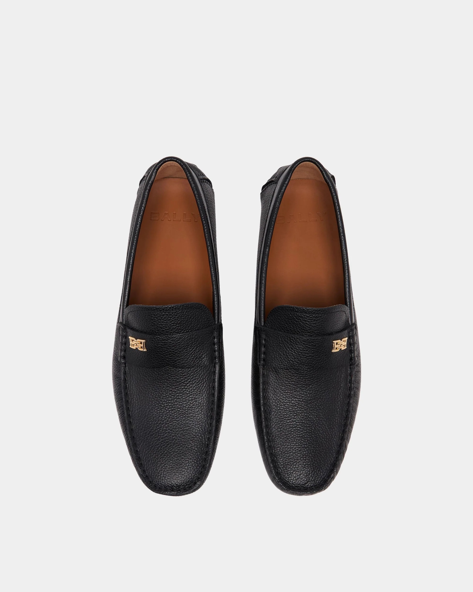 Buckle Driver in Black Grained Leather - Image 4