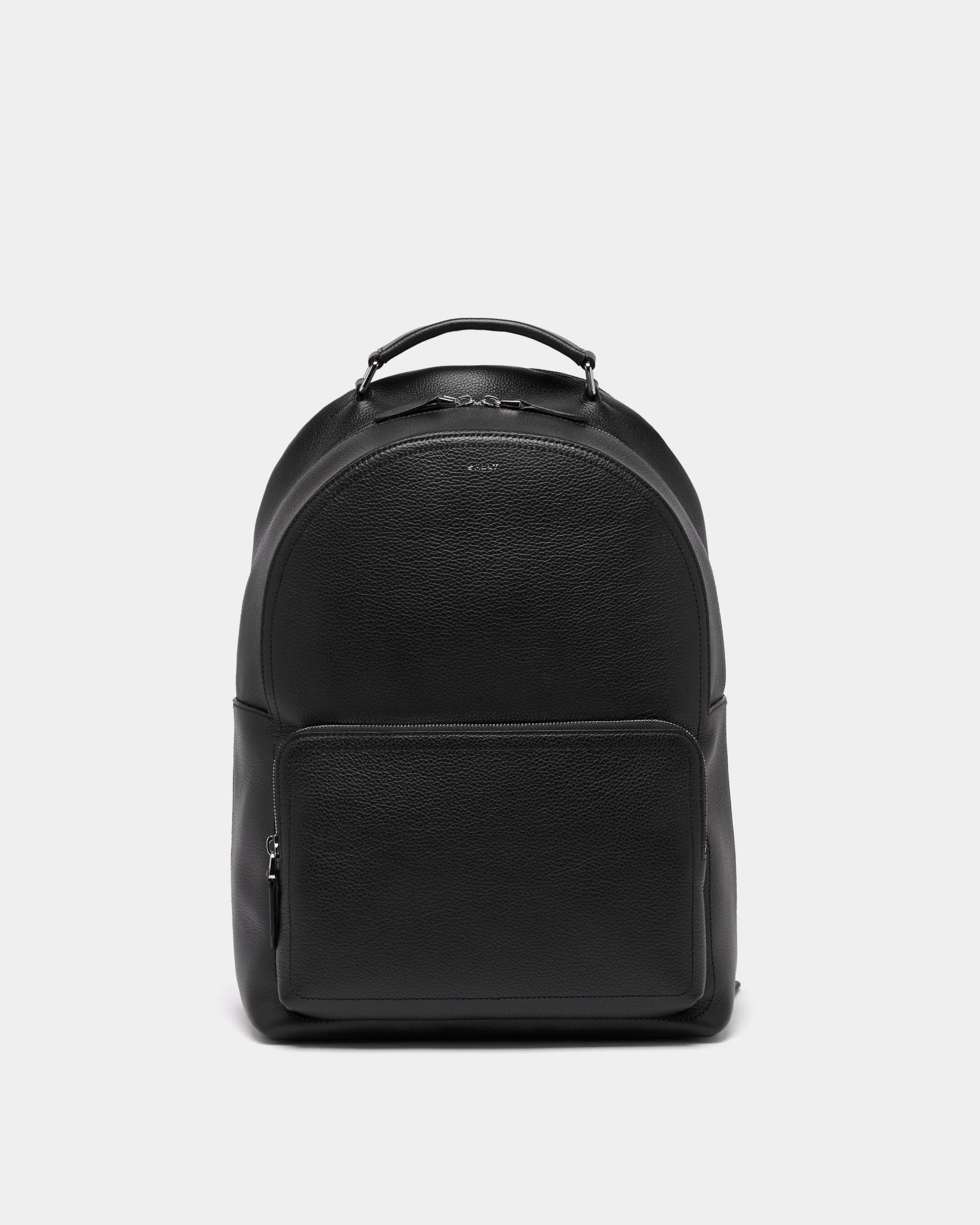 Capitol Backpack in Black Grained Leather