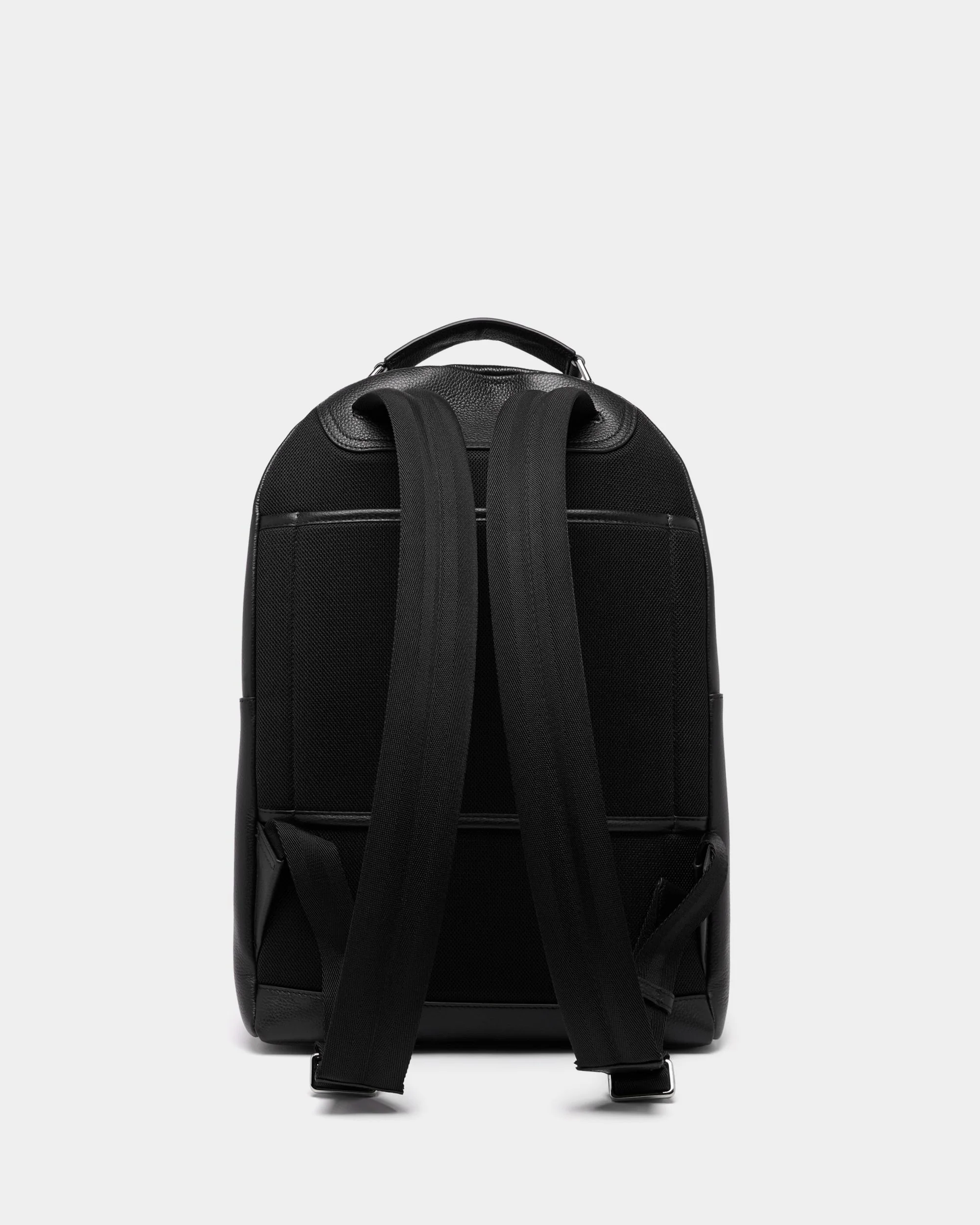 Capitol Backpack in Black Grained Leather - Image 3