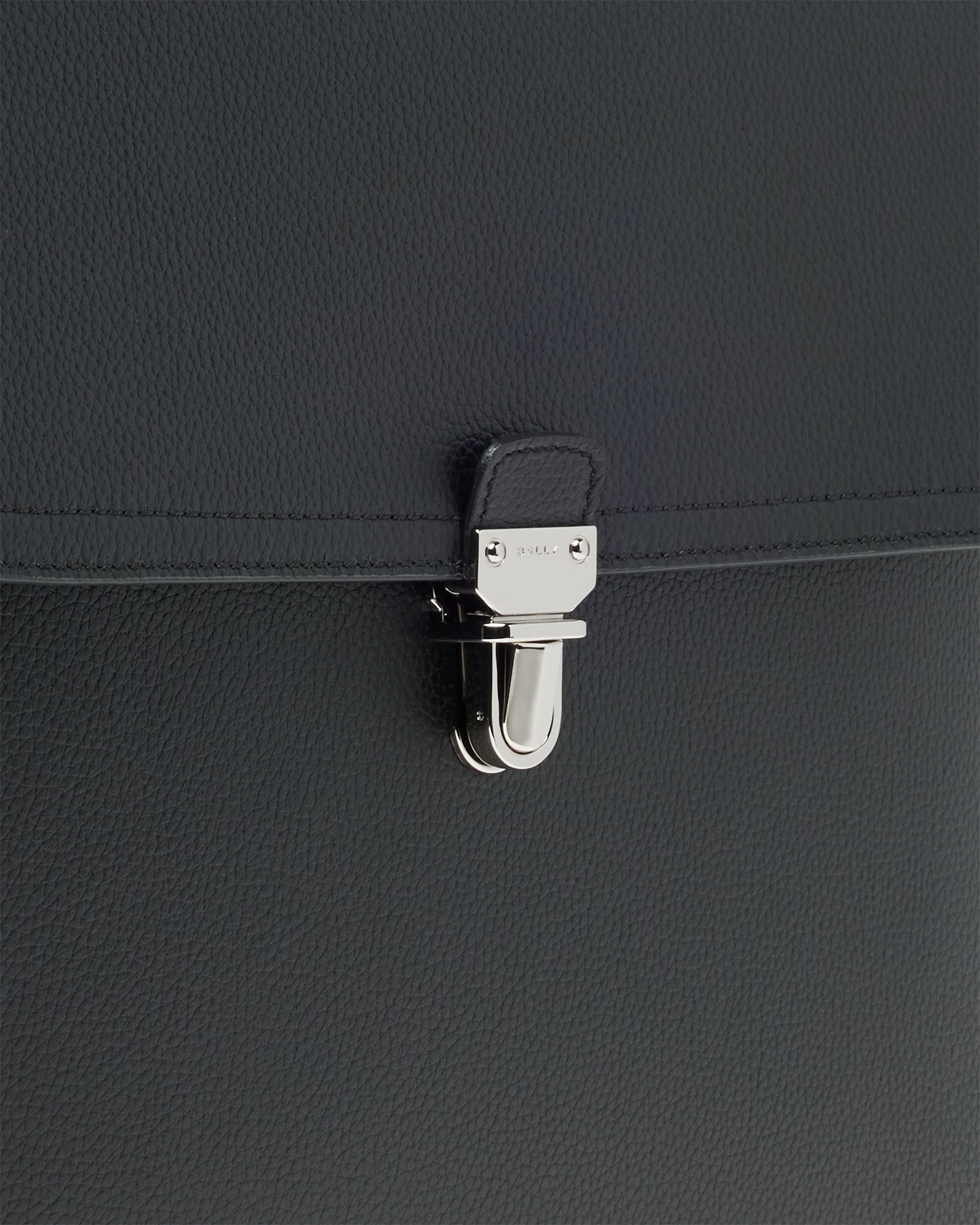 Capitol Briefcase in Black Grained Leather - Image 5