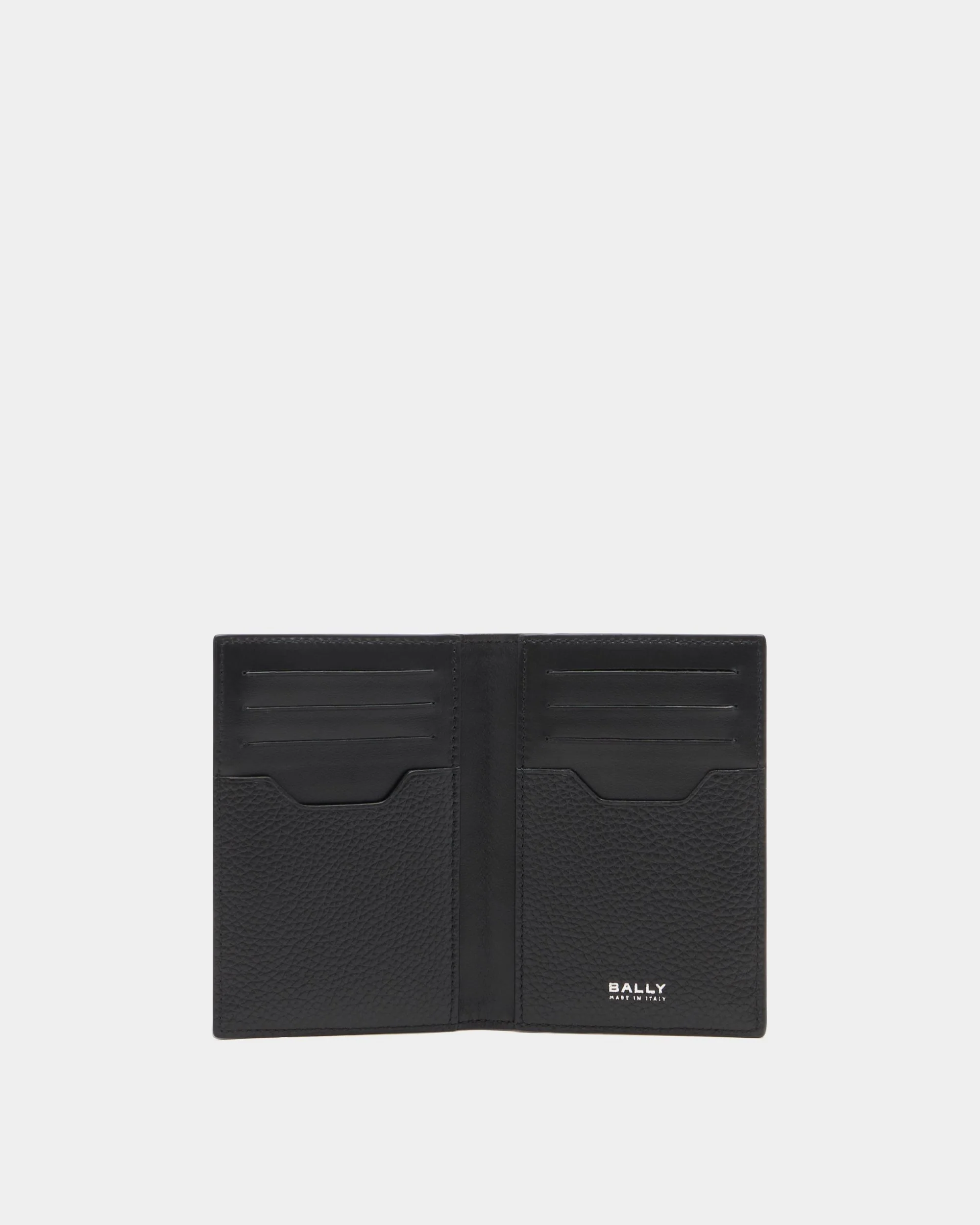Capitol Card Holder in Black Grained Leather - Image 3