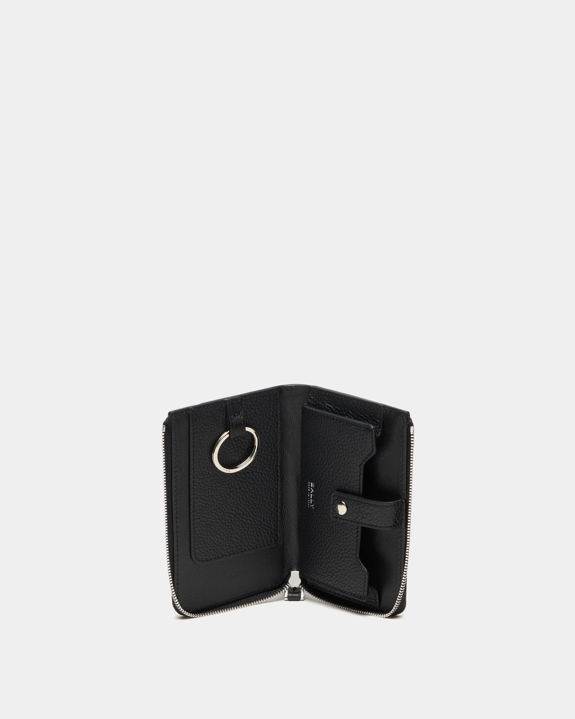 Capitol Card Holder in Black Grained Leather - Image 3