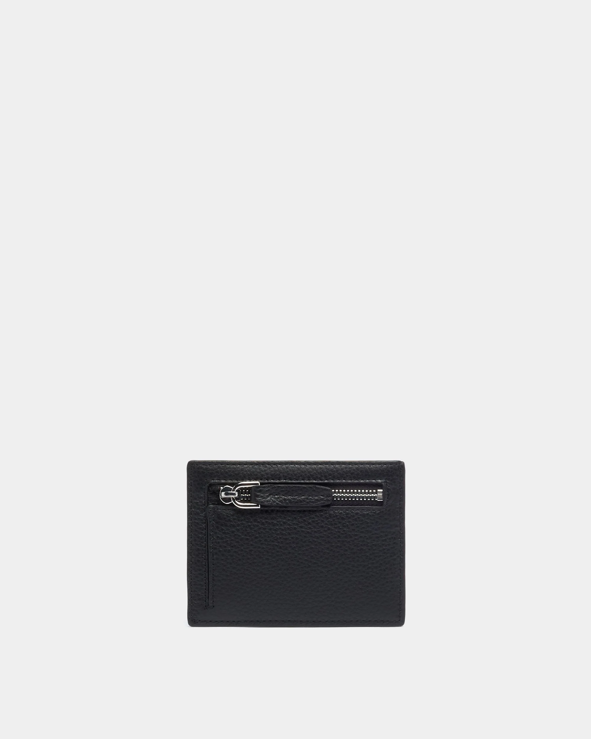 Capitol Card Holder in Black Grained Leather - Image 2