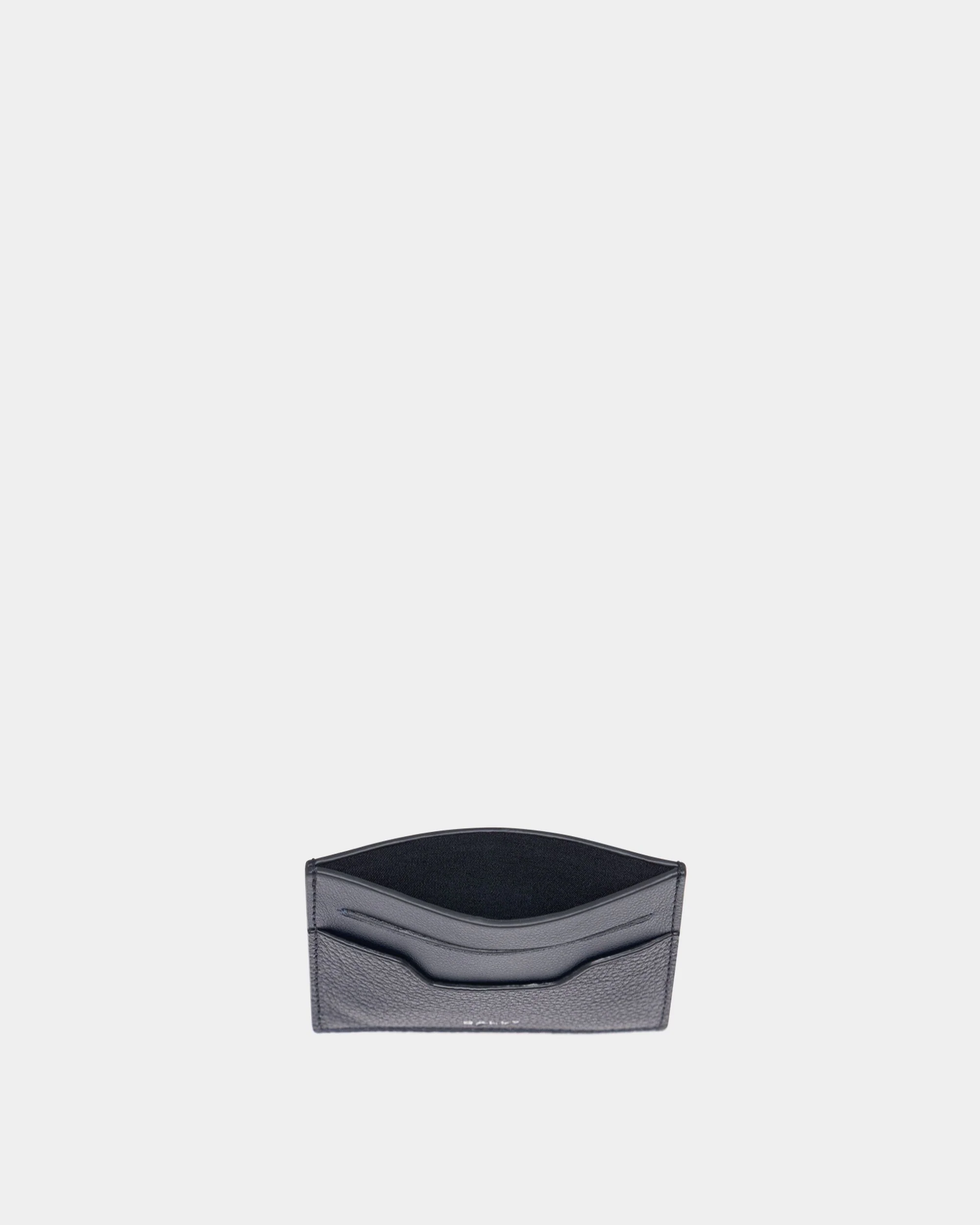 Capitol Card Holder in Navy Blue Grained Leather - Image 3