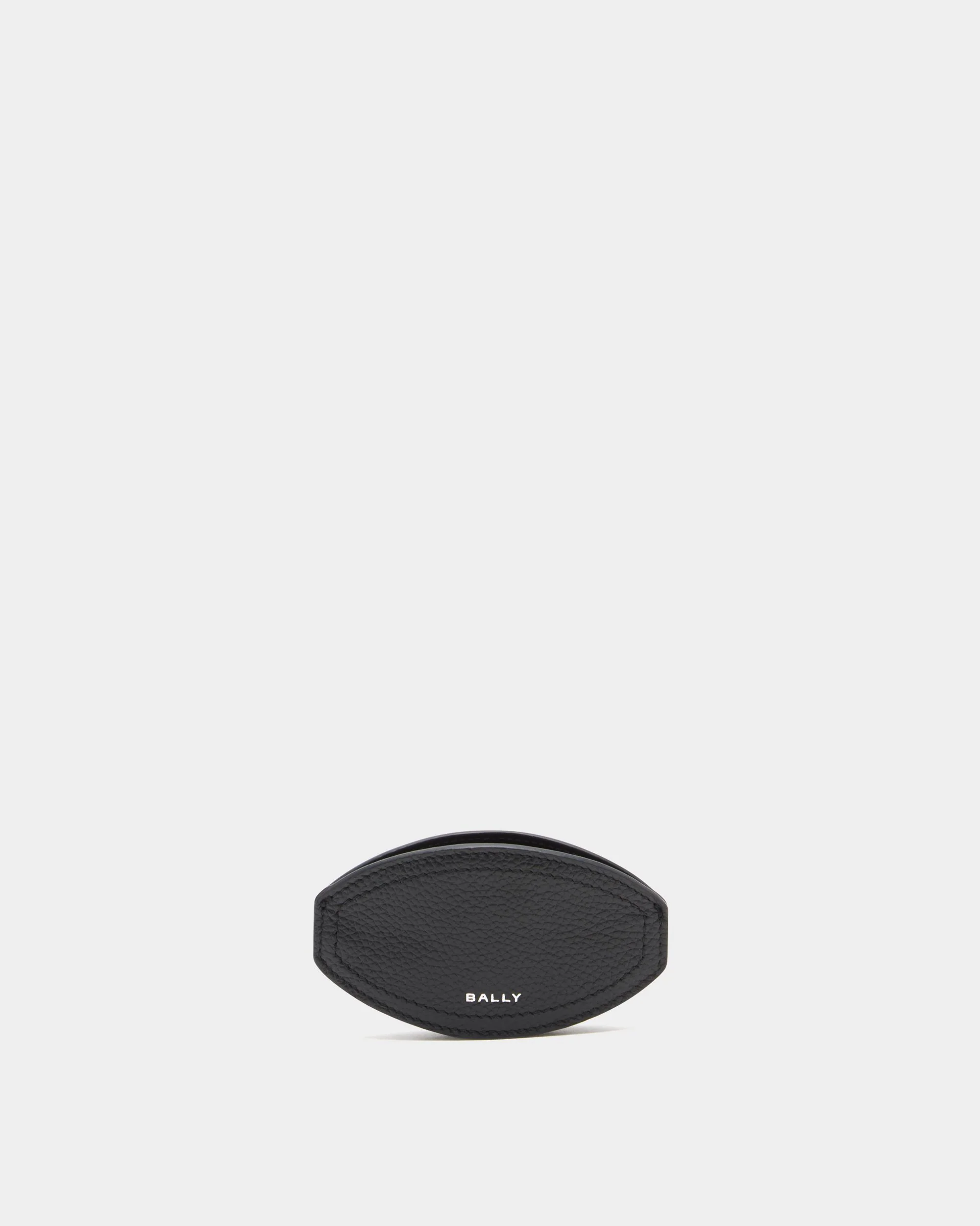 Capitol Coin Purse in Black Grained Leather