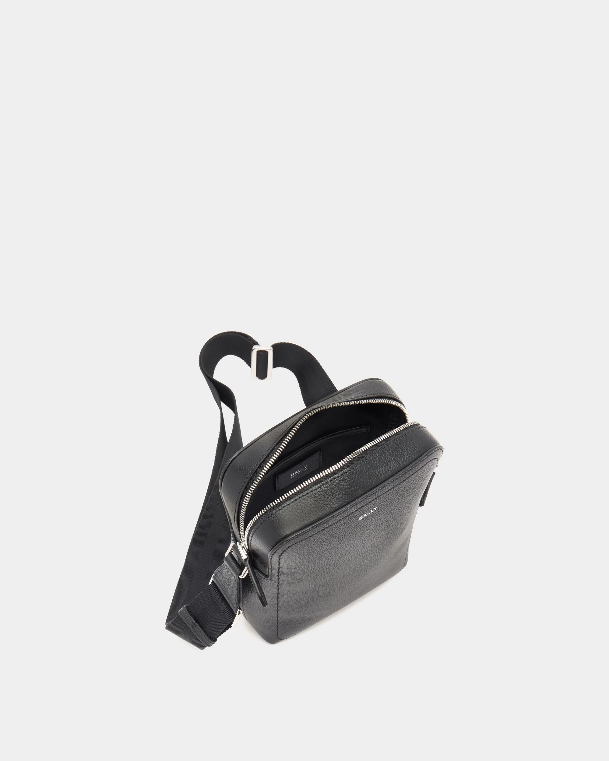 Capitol Crossbody Bag in Black Grained Leather - Image 5
