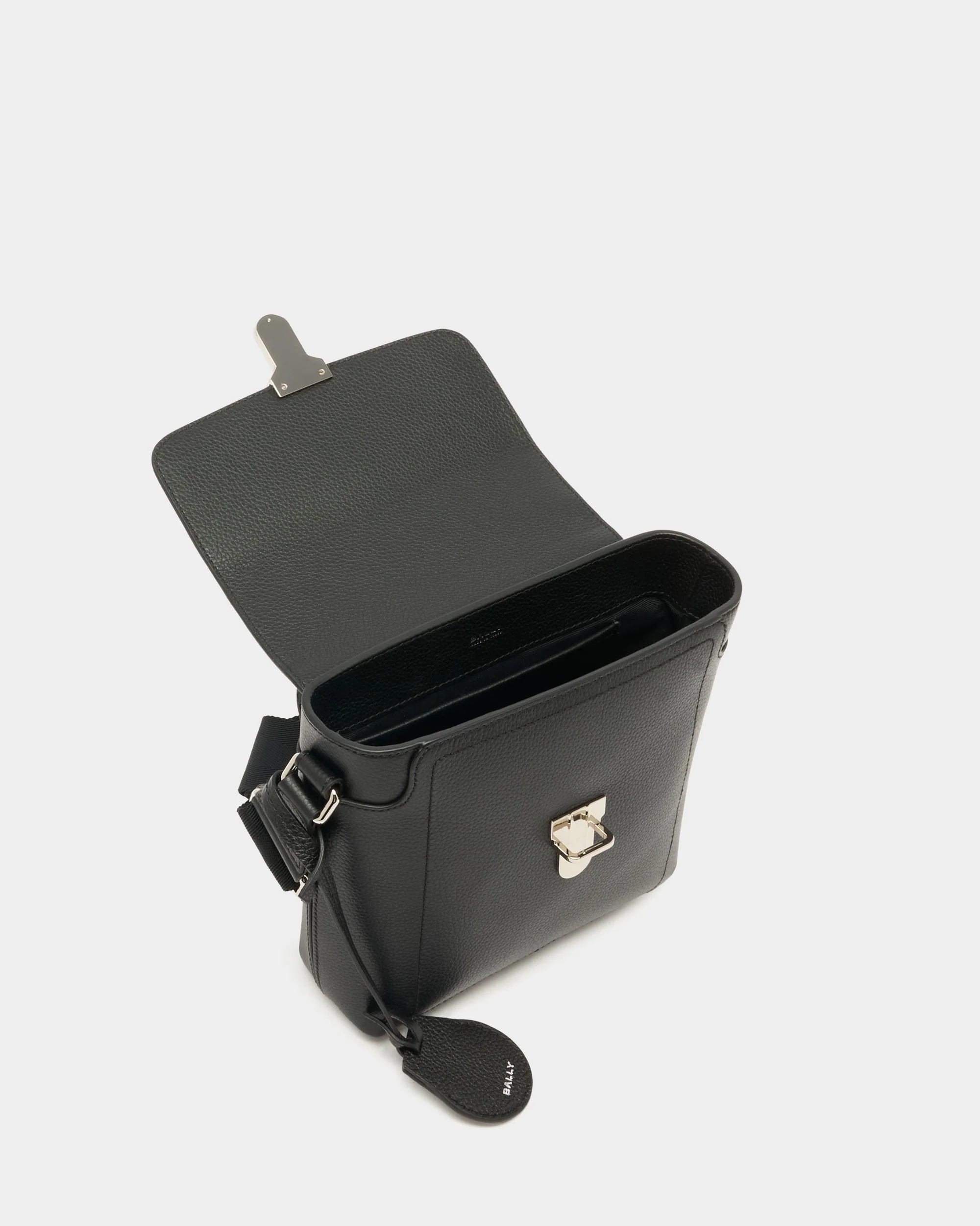 Capitol Crossbody Bag in Black Grained Leather - Image 5
