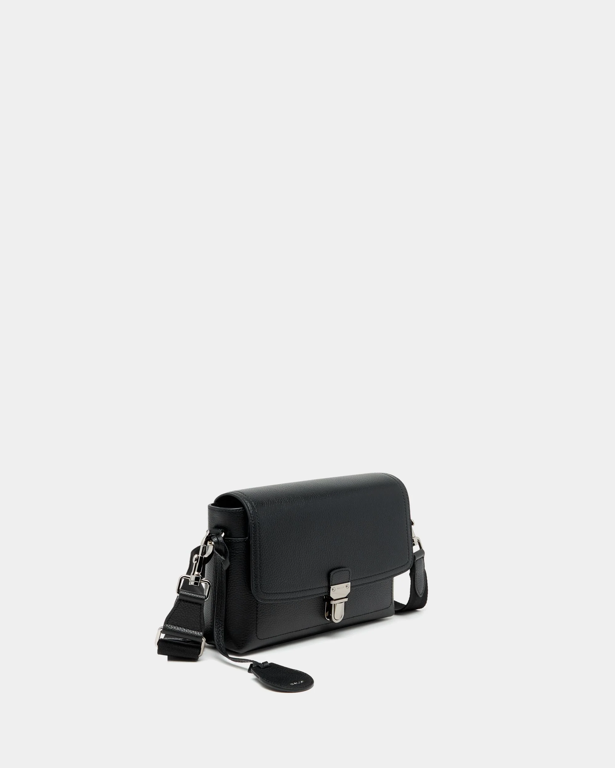 Capitol Crossbody Bag in Black Grained Leather - Image 4