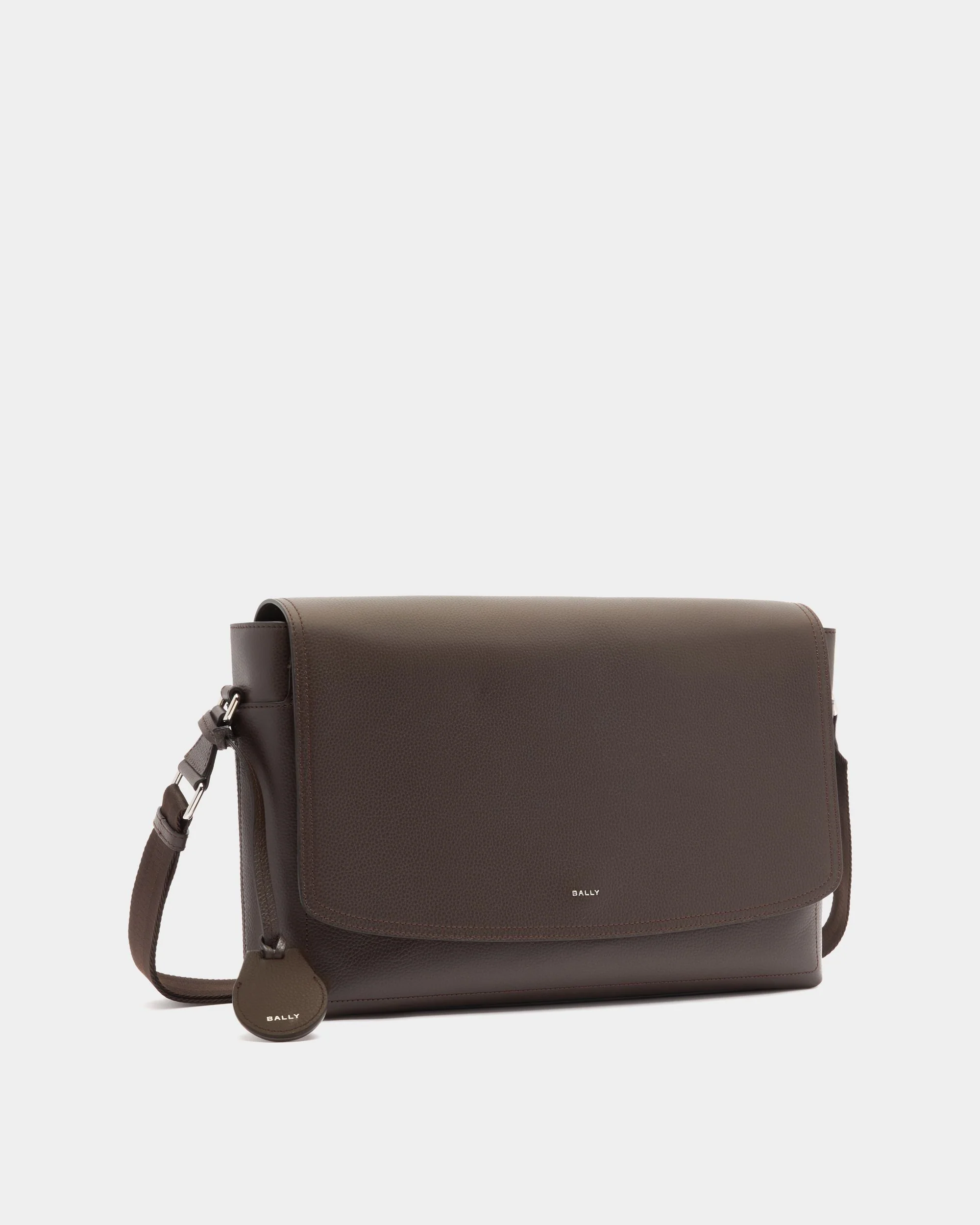 Capitol Crossbody Bag in Ebano Grained Leather - Image 4