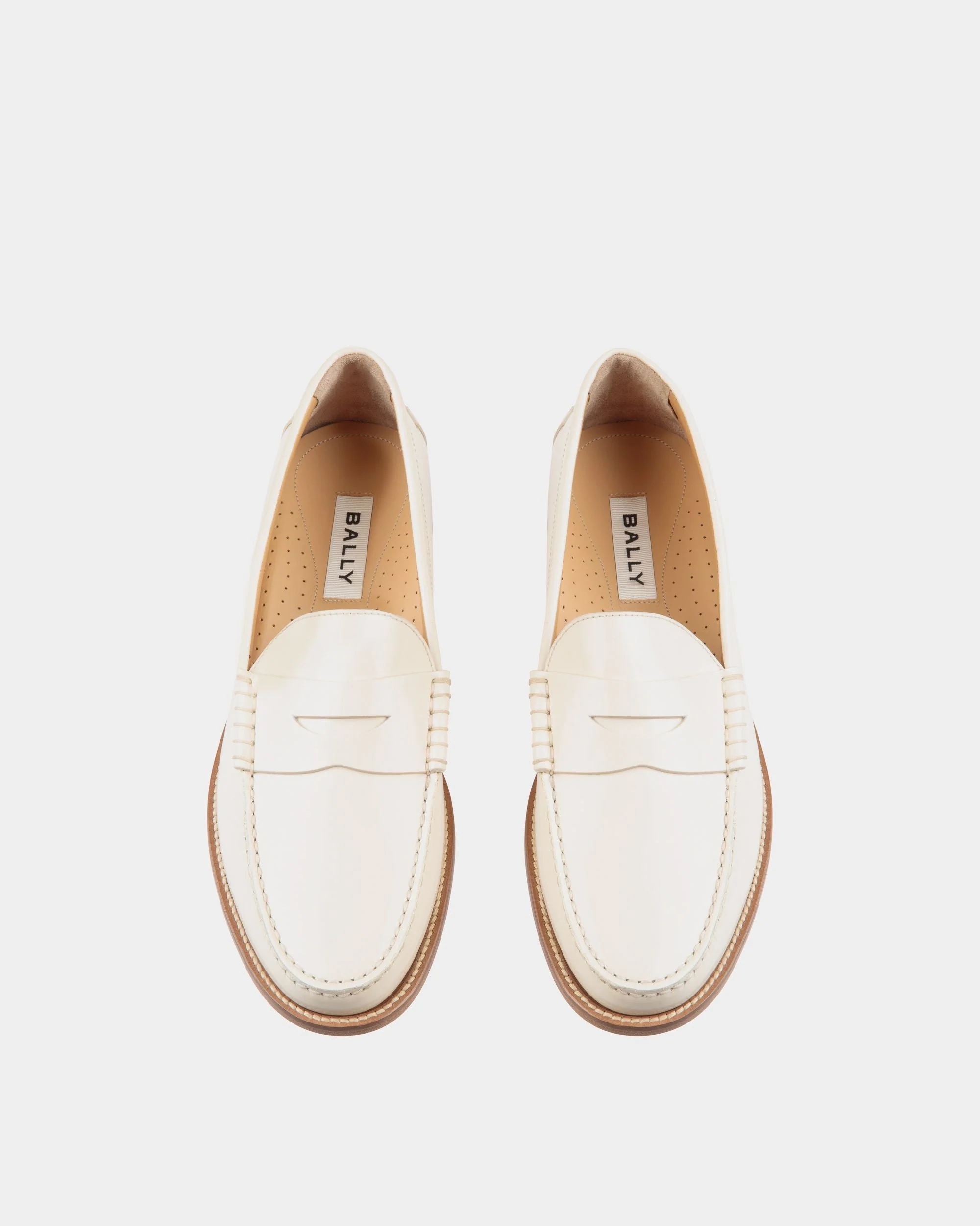Capitol Moccasin in Ivory Leather - Image 5