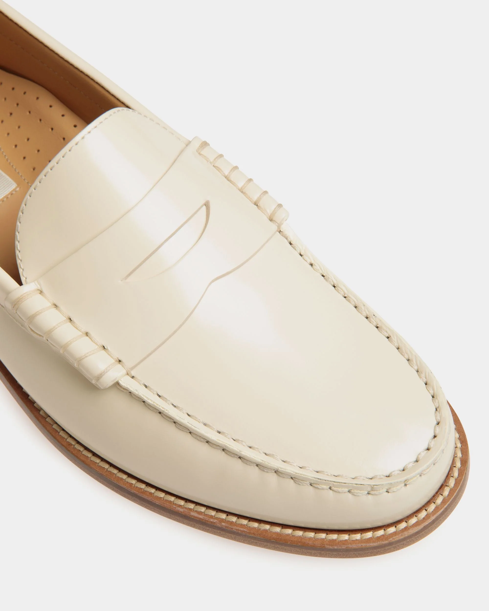 Capitol Moccasin in Ivory Leather - Image 6