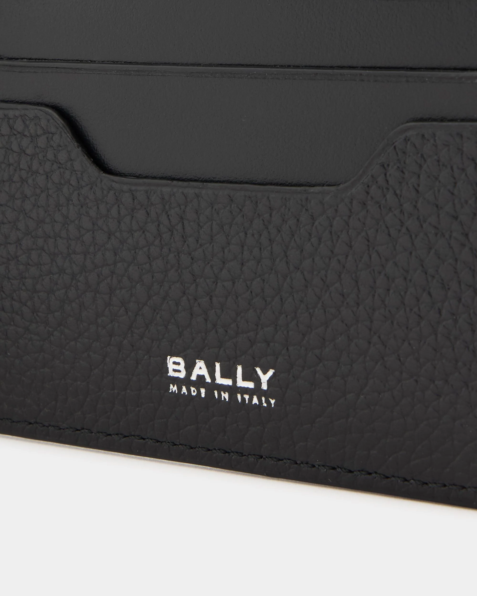 Capitol Wallet in Black Grained Leather - Image 4