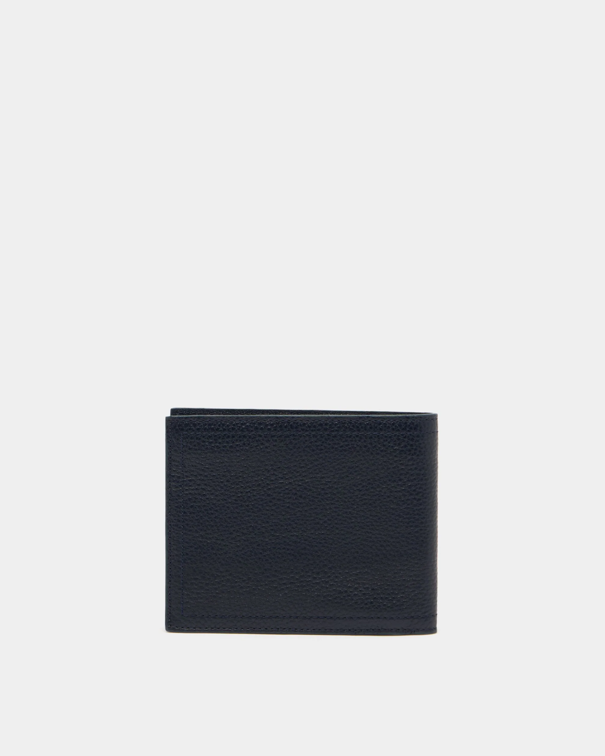 Capitol Wallet in Navy Blue Grained Leather - Image 2