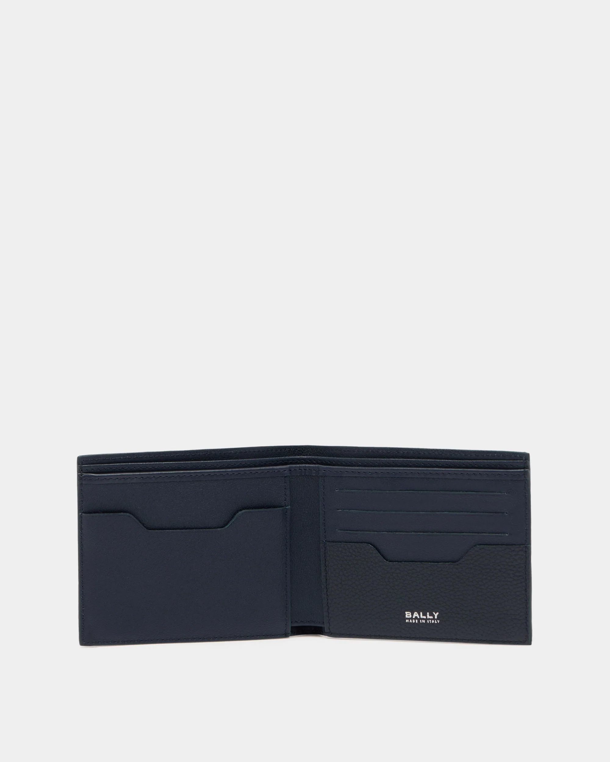 Capitol Wallet in Navy Blue Grained Leather - Image 3