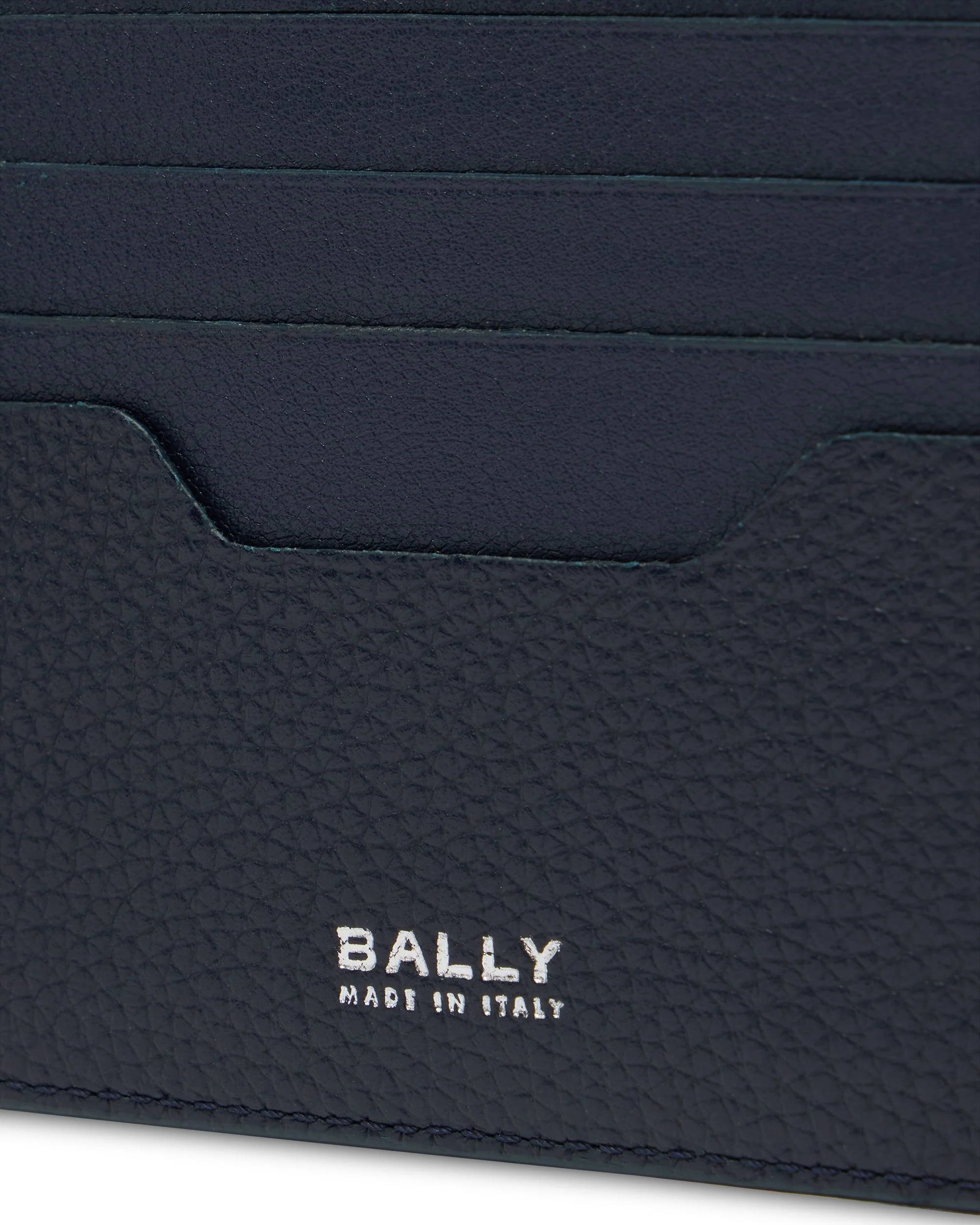 Capitol Wallet in Navy Blue Grained Leather - Image 4
