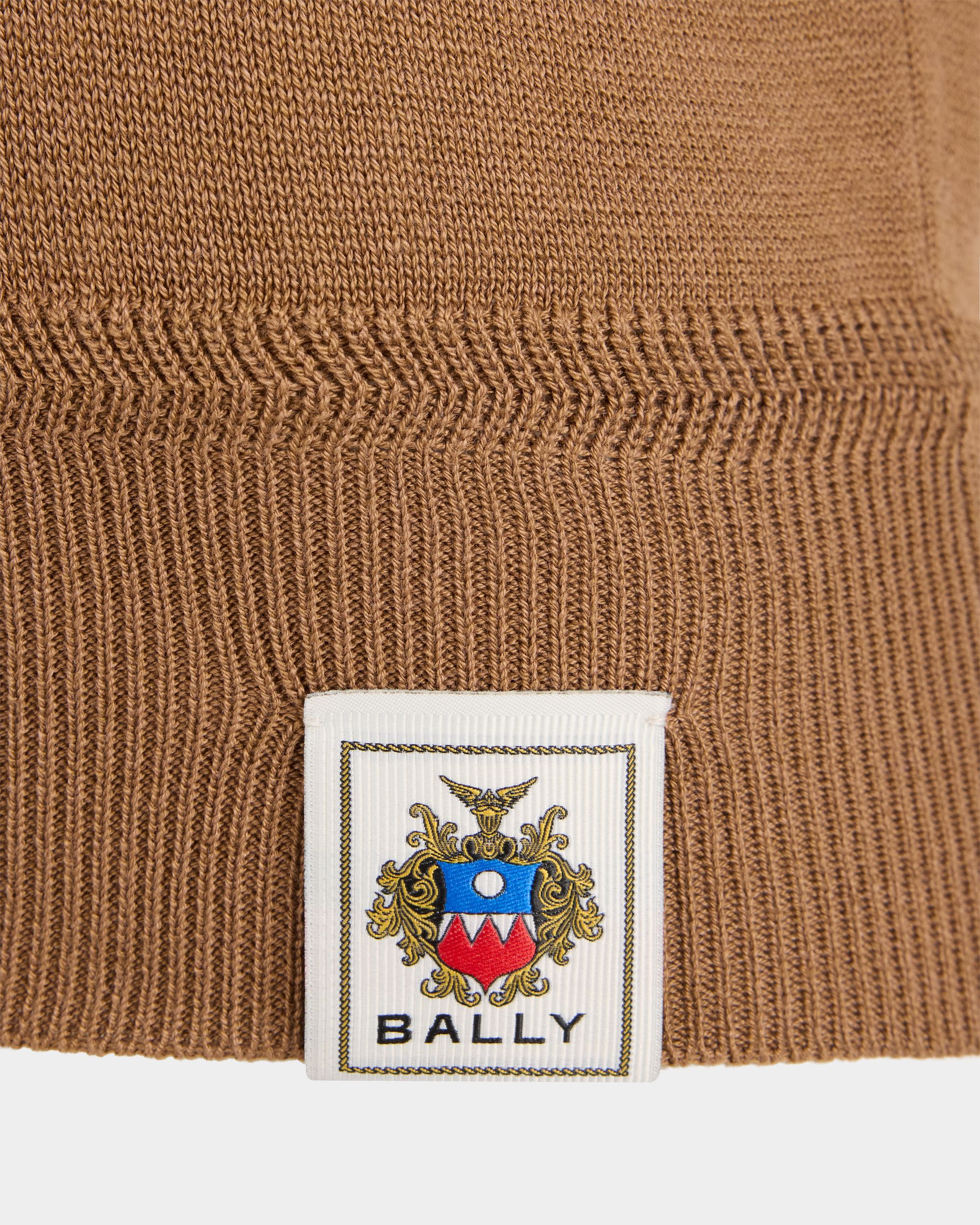 Cardigan in Camel Cotton and Silk - Image 4