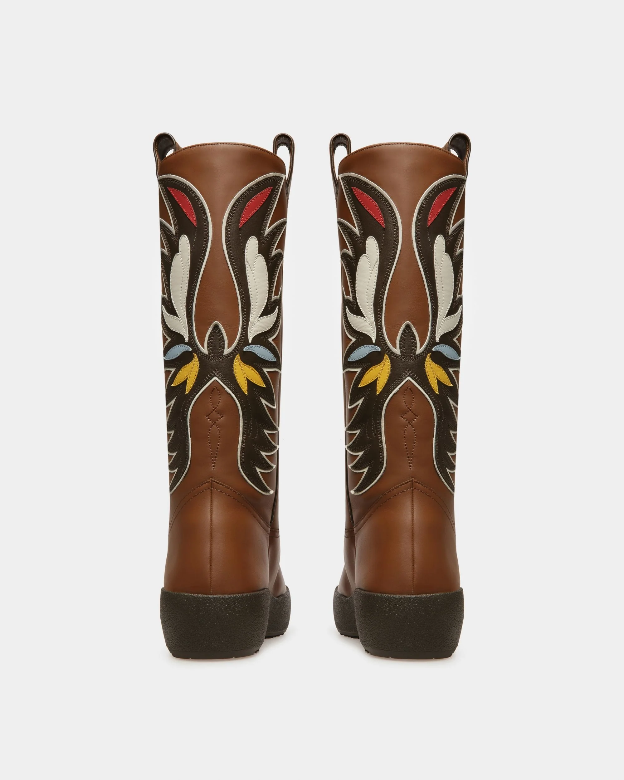 Chambery Leather Snow Boots In Brown & Ebony Brown - Image 4