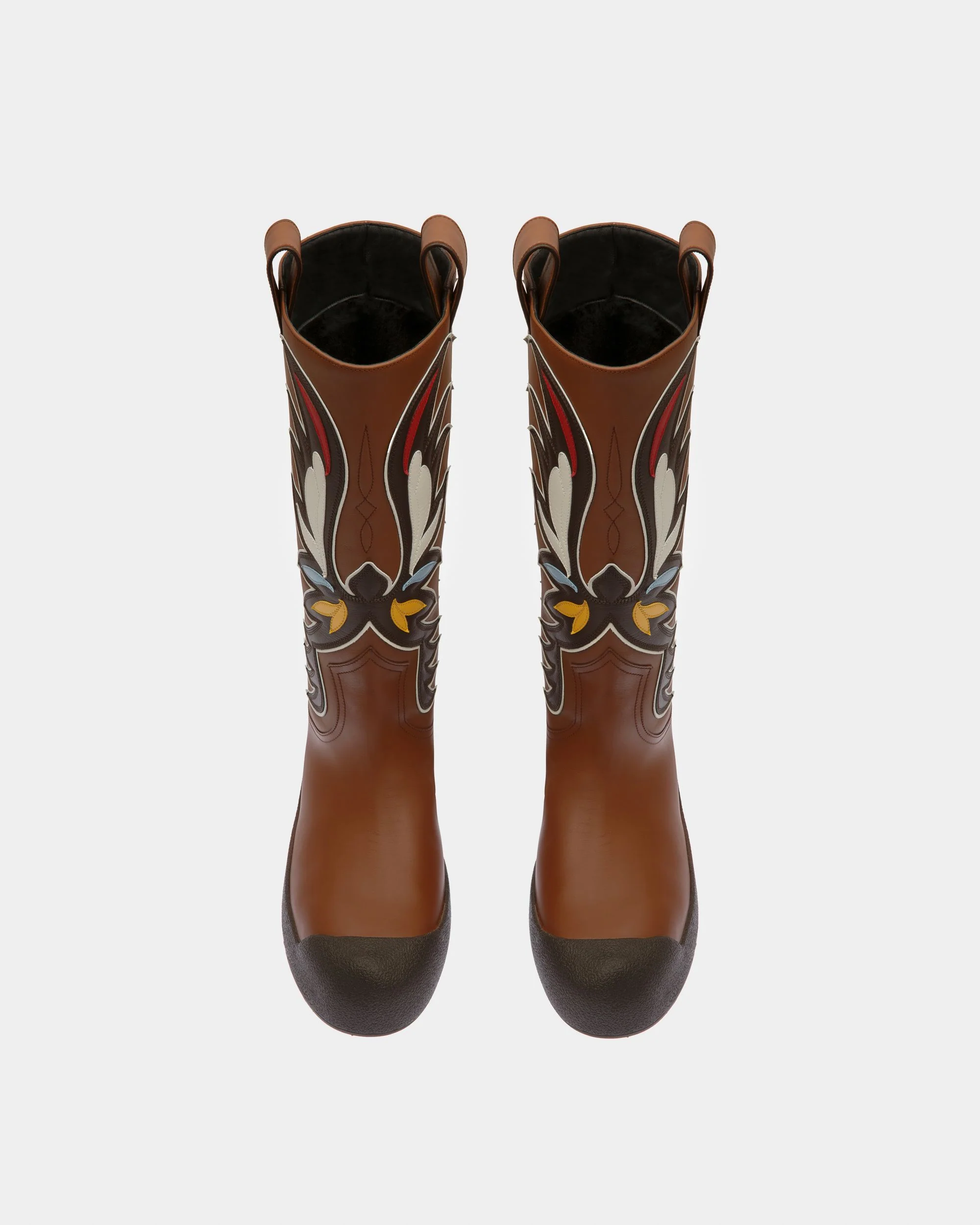 Chambery Leather Snow Boots In Brown & Ebony Brown - Image 7