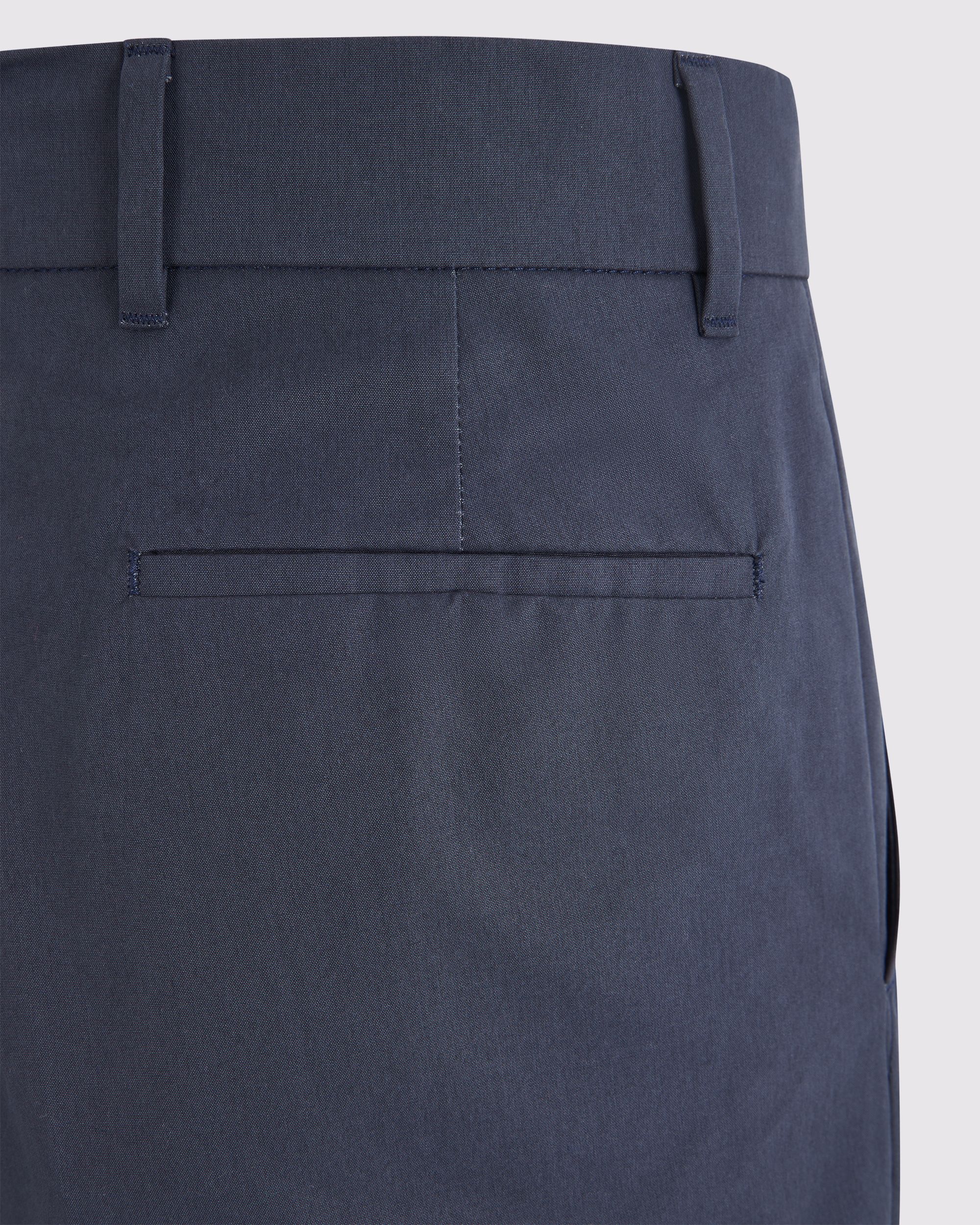 Chino Trousers in Navy Blue Cotton - Image 3