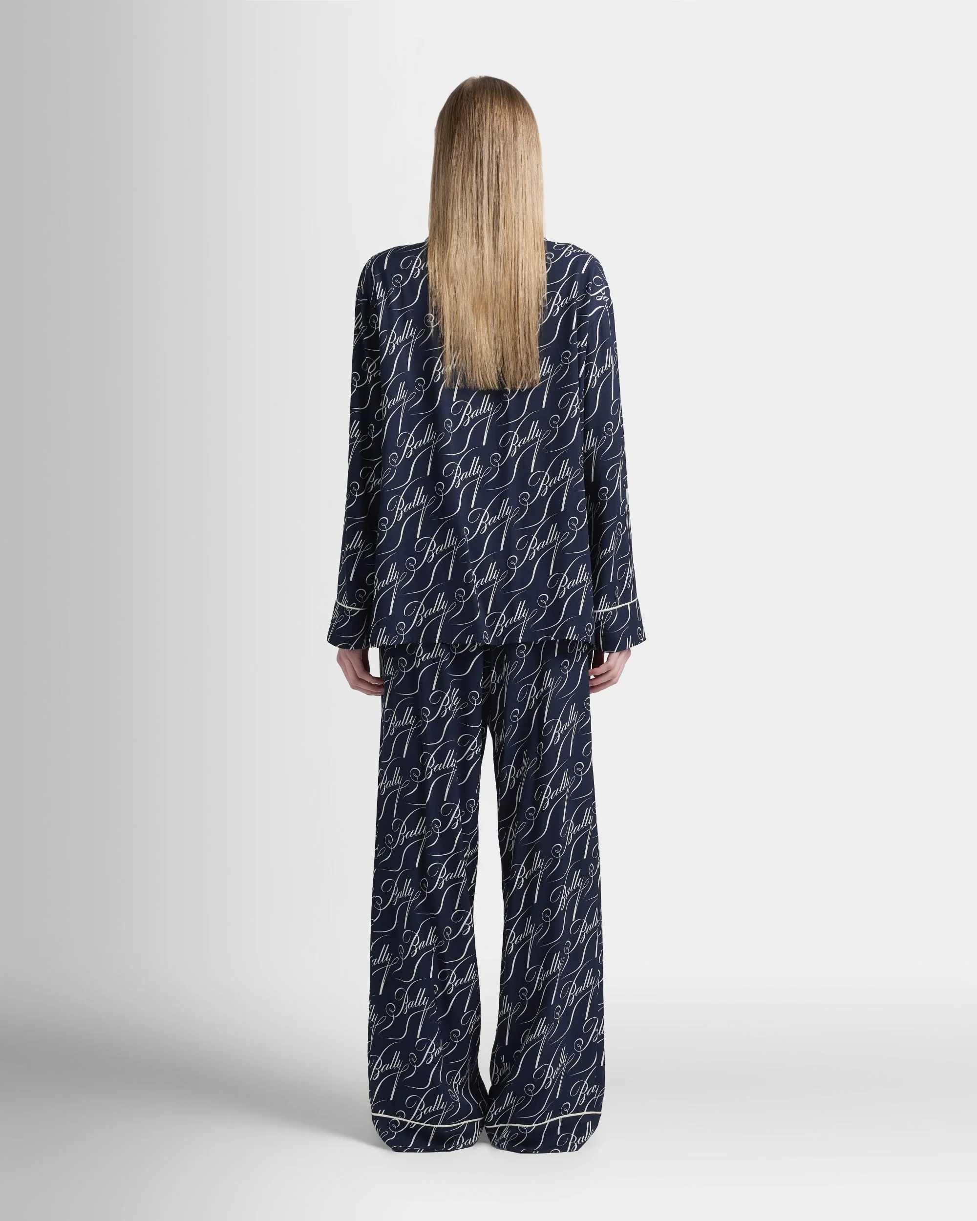 Christmas Capsule Shirt in Navy Blue Twill - Image 6