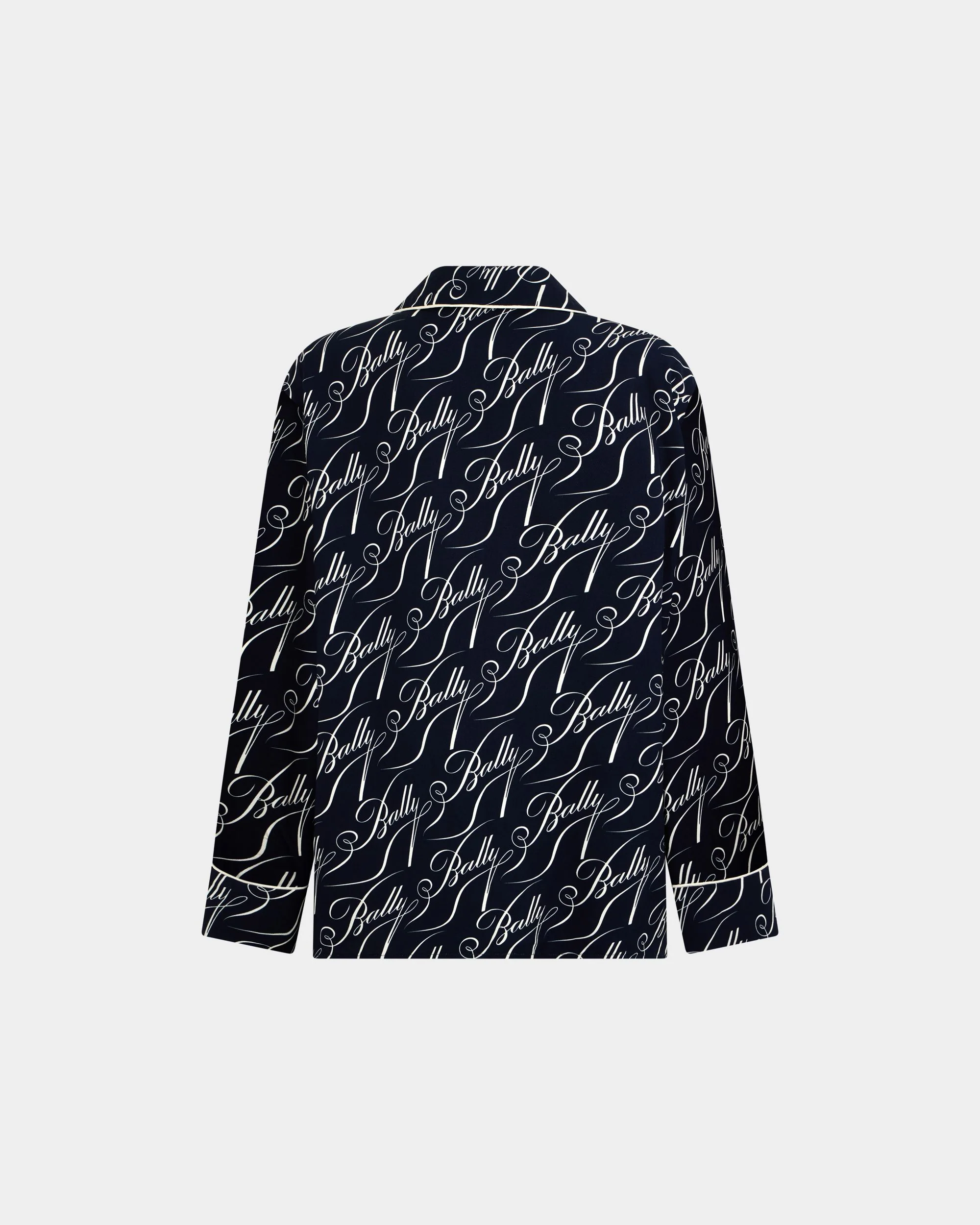 Christmas Capsule Shirt in Navy Blue Twill - Image 7