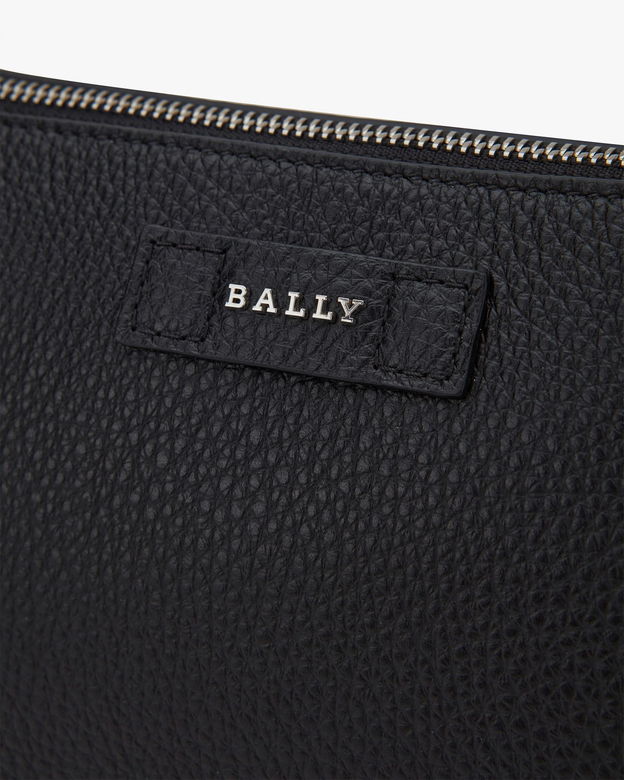 City Pouch in Black Grained Leather - Image 4