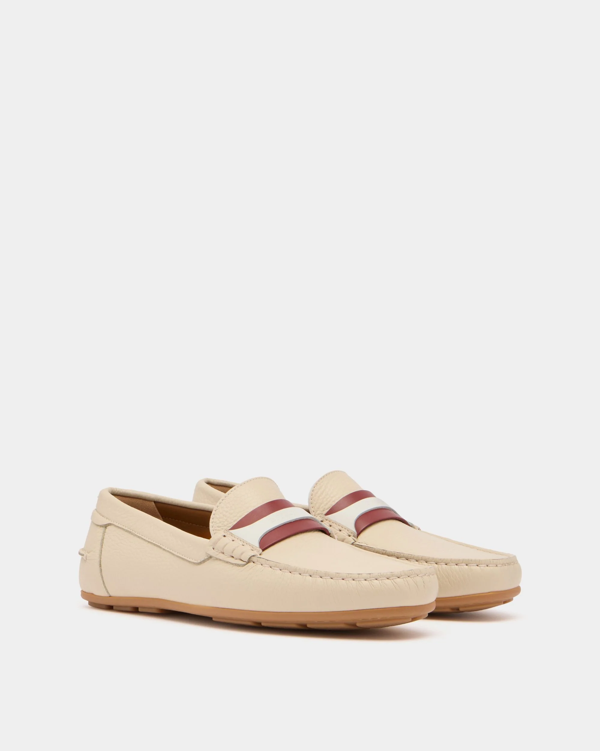 Clay Driver in White Grained Leather - Image 2