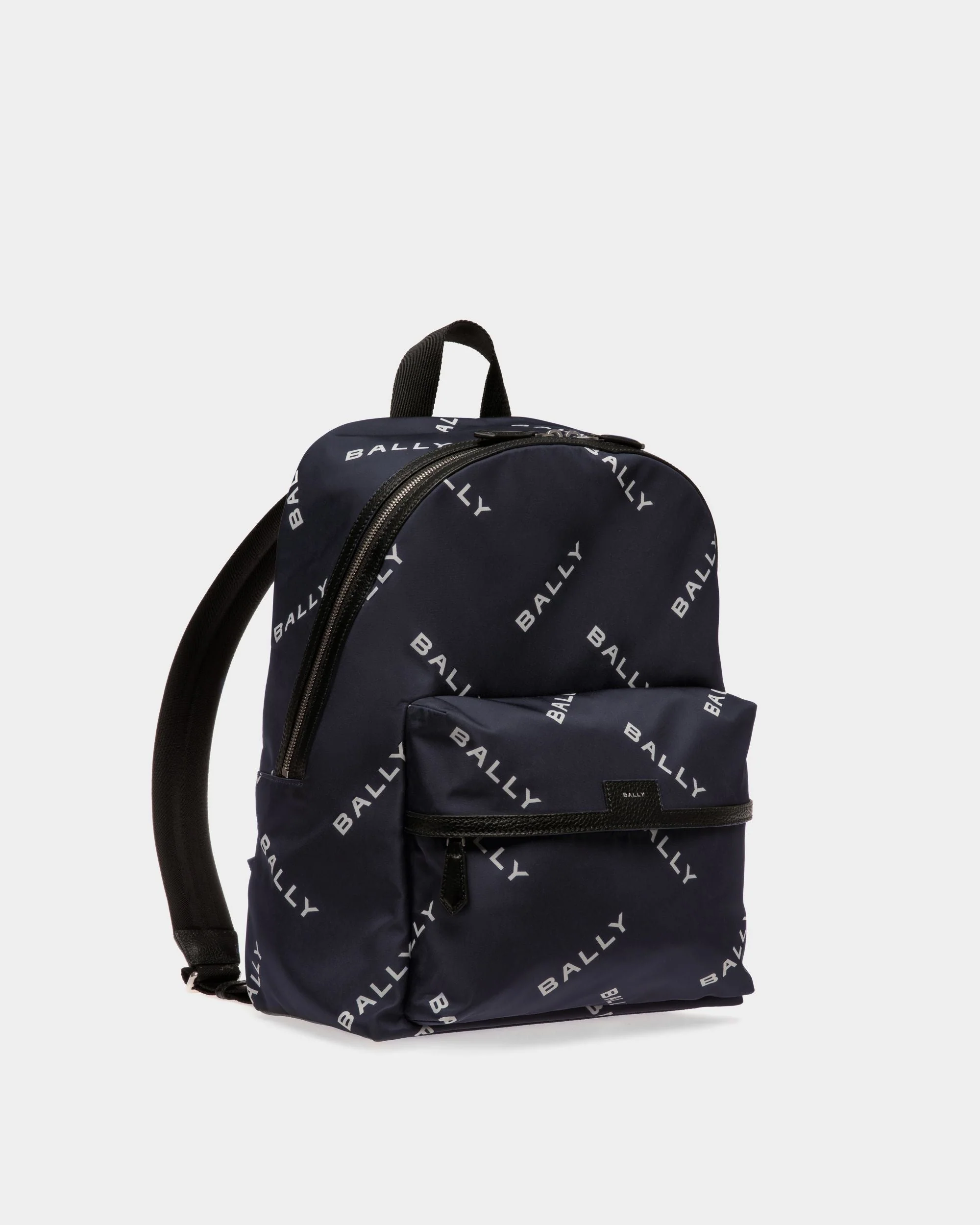 Code Backpack in Blue Printed Nylon - Image 3