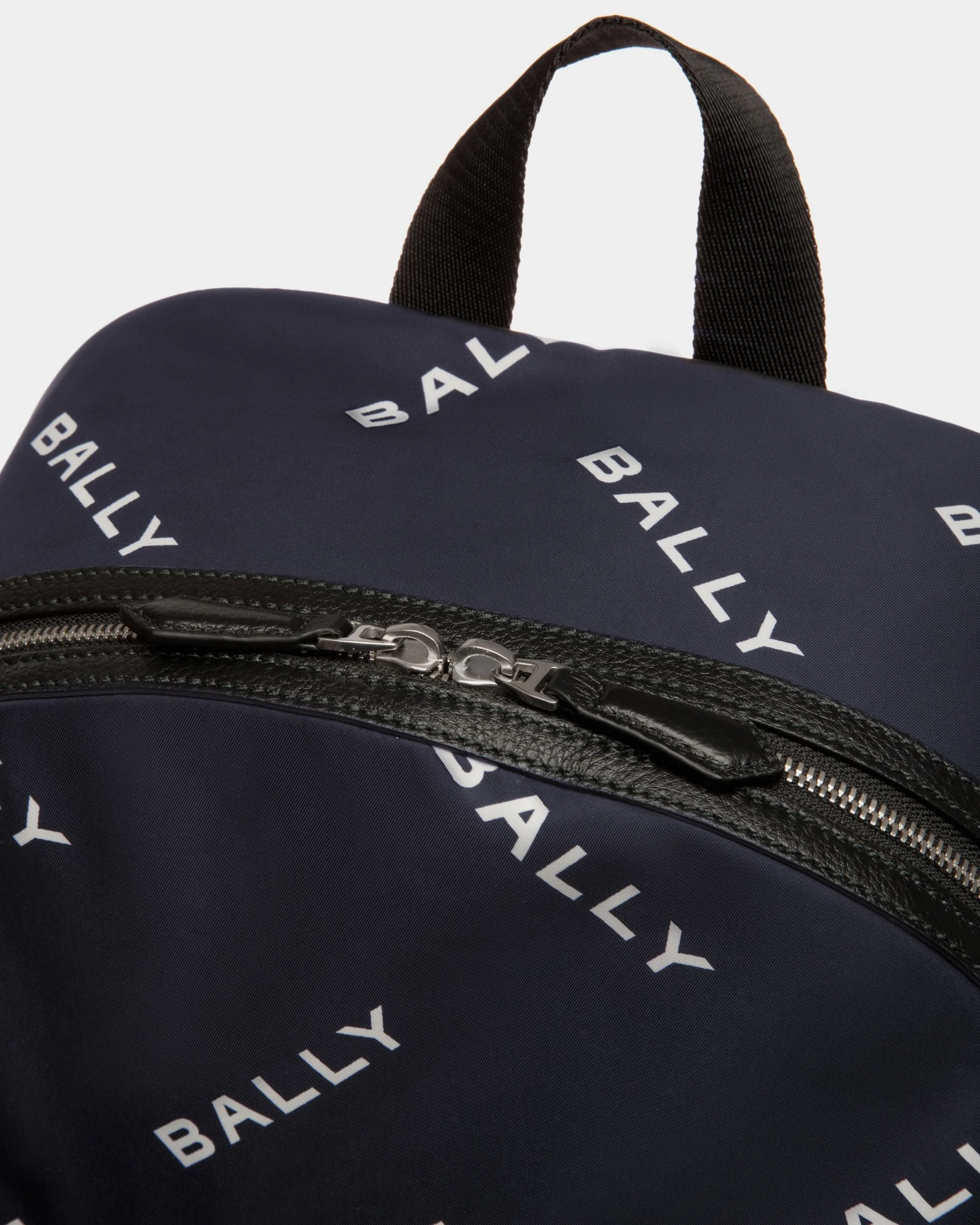 Code Backpack in Blue Printed Nylon - Image 5