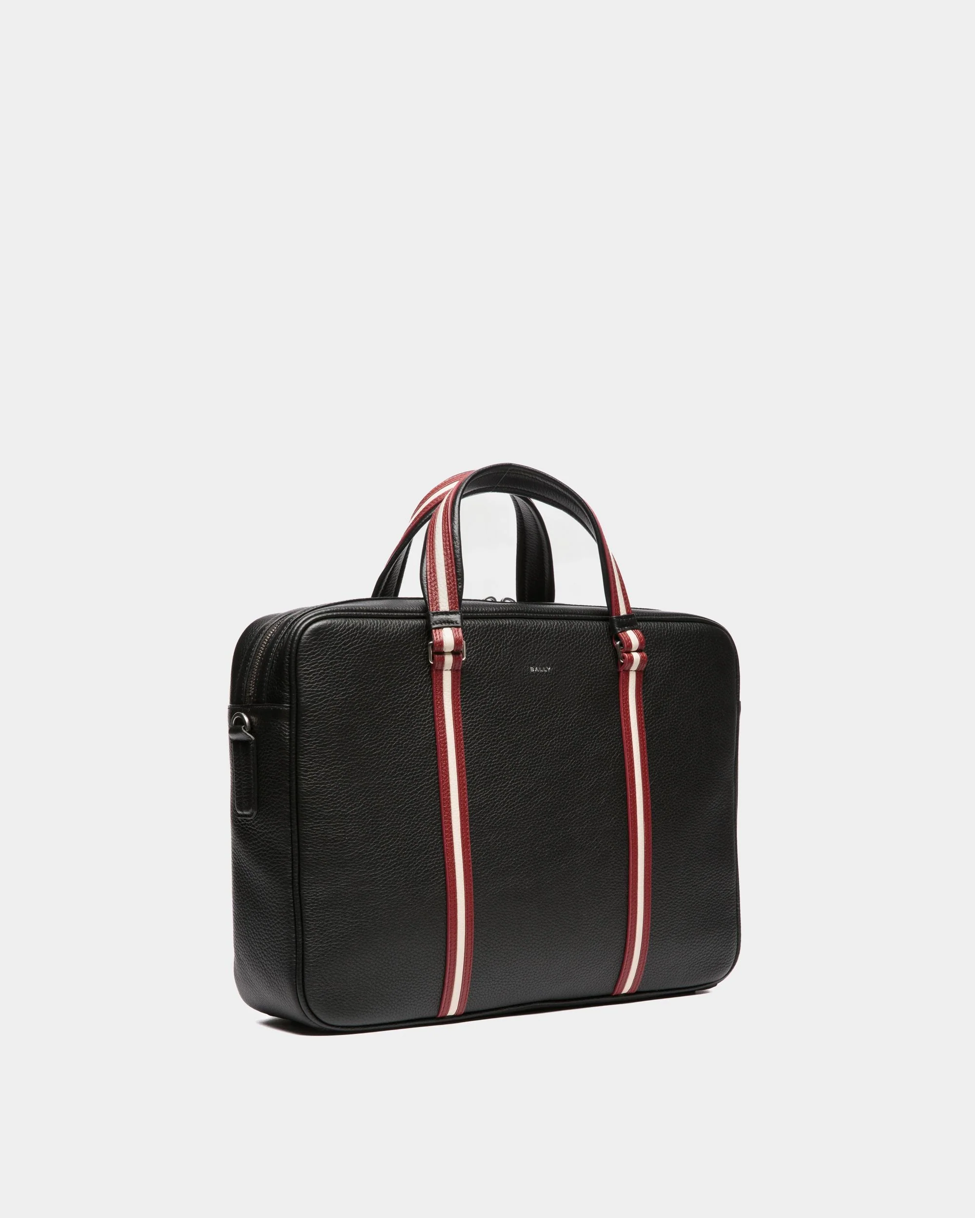 Code Briefcase In Black Grained Leather - Image 3