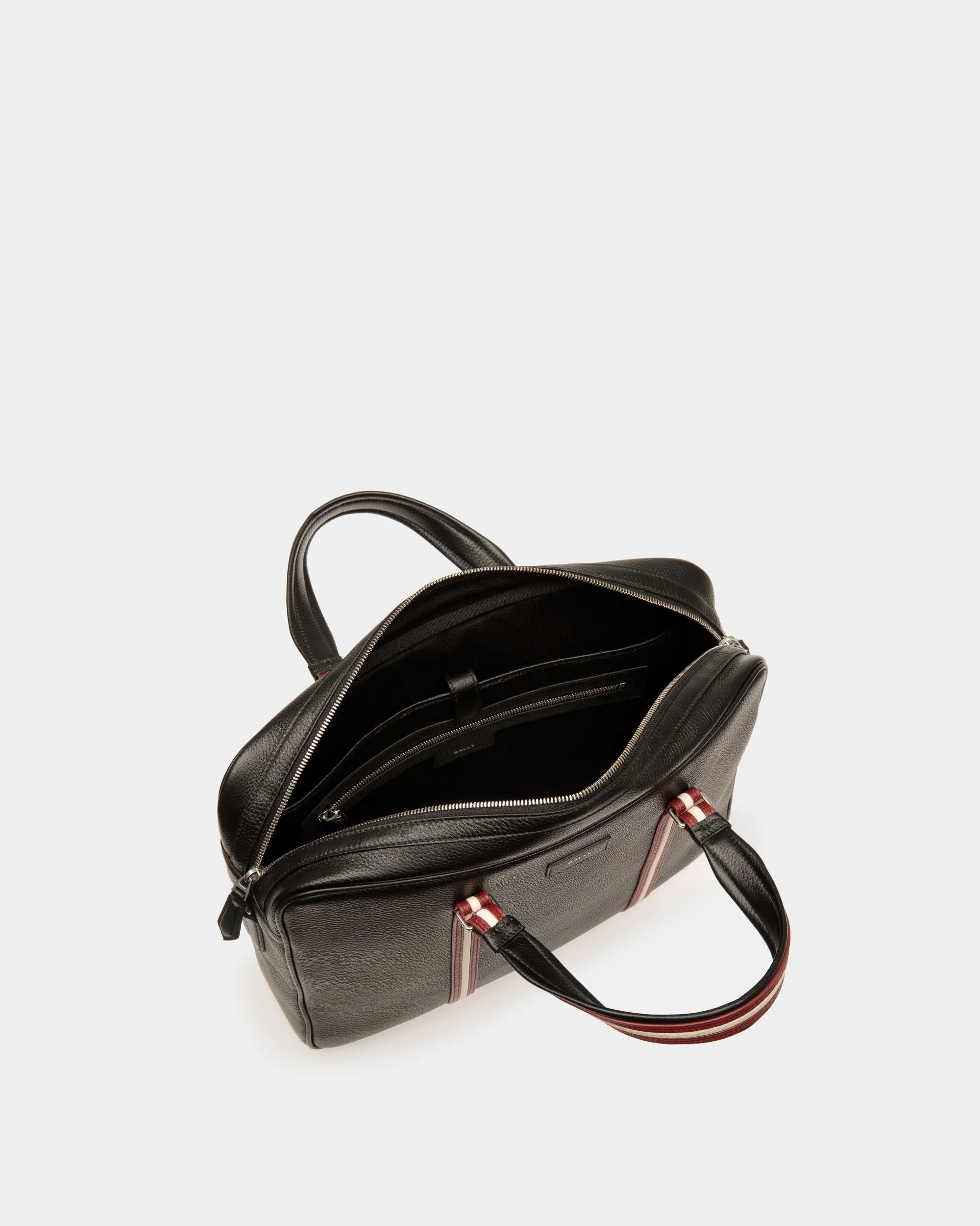 Code Briefcase In Black Grained Leather - Image 4