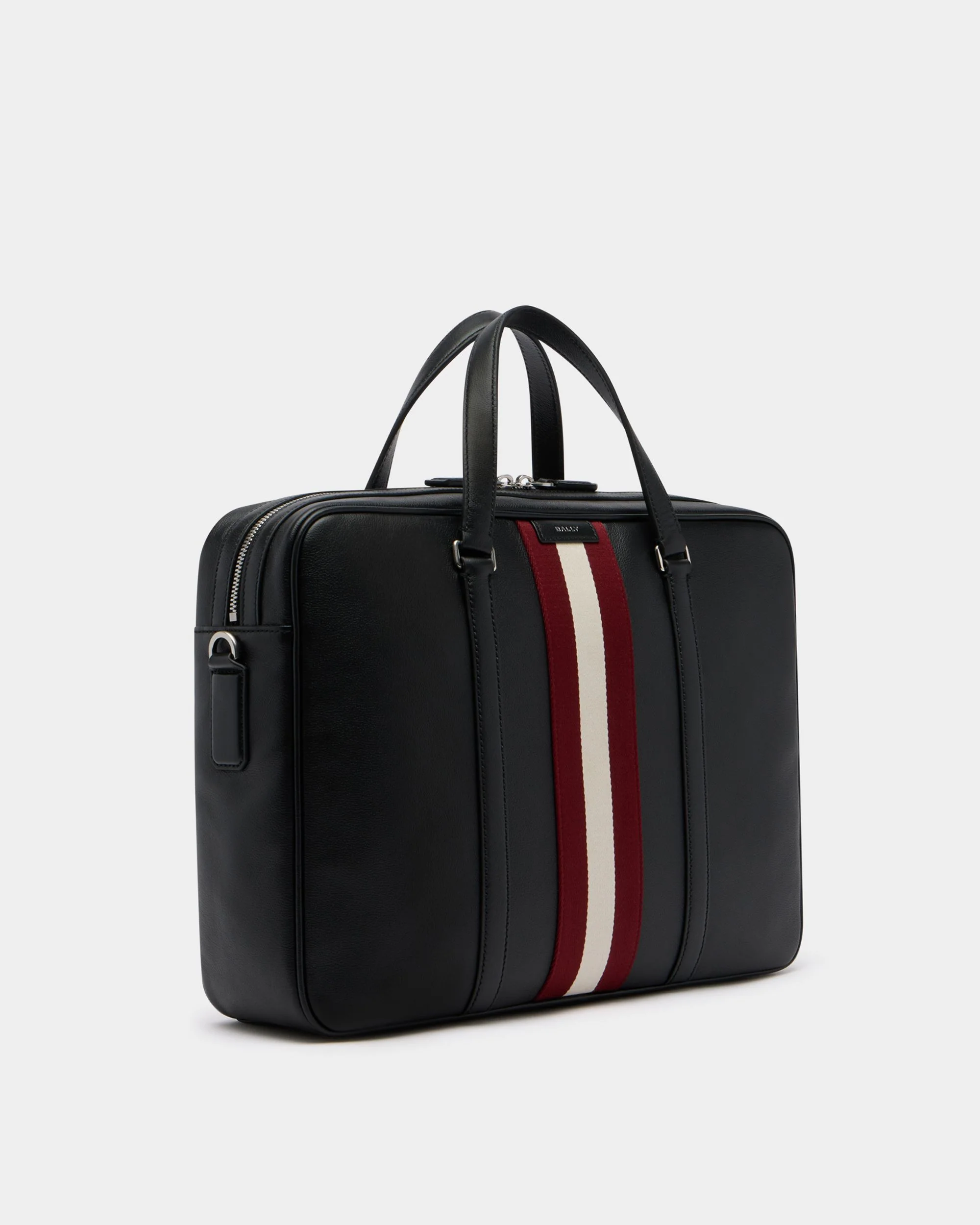 Code Briefcase in Black Leather - Image 3