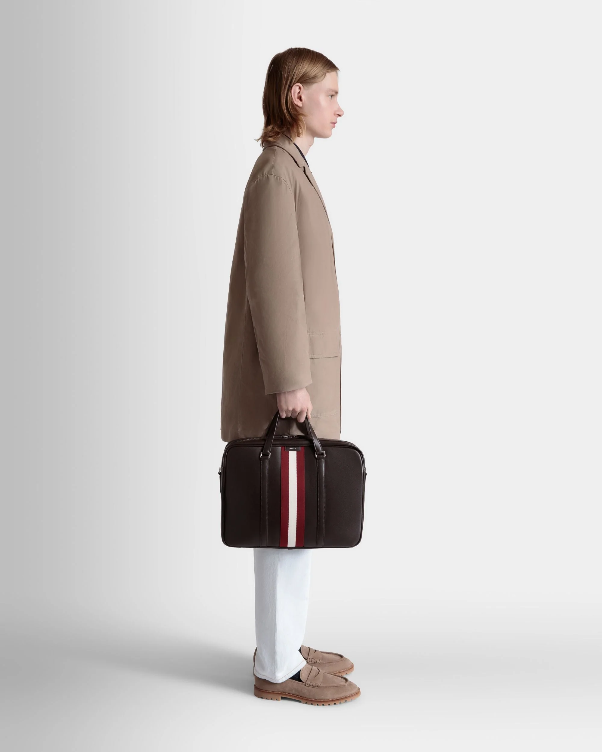 Code Briefcase in Ebano Leather - Image 2