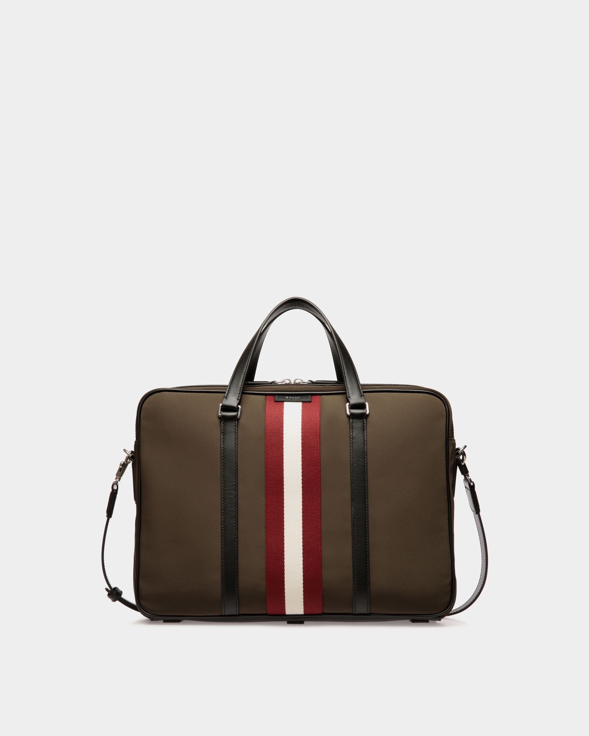 Code Briefcase In Military Green Nylon