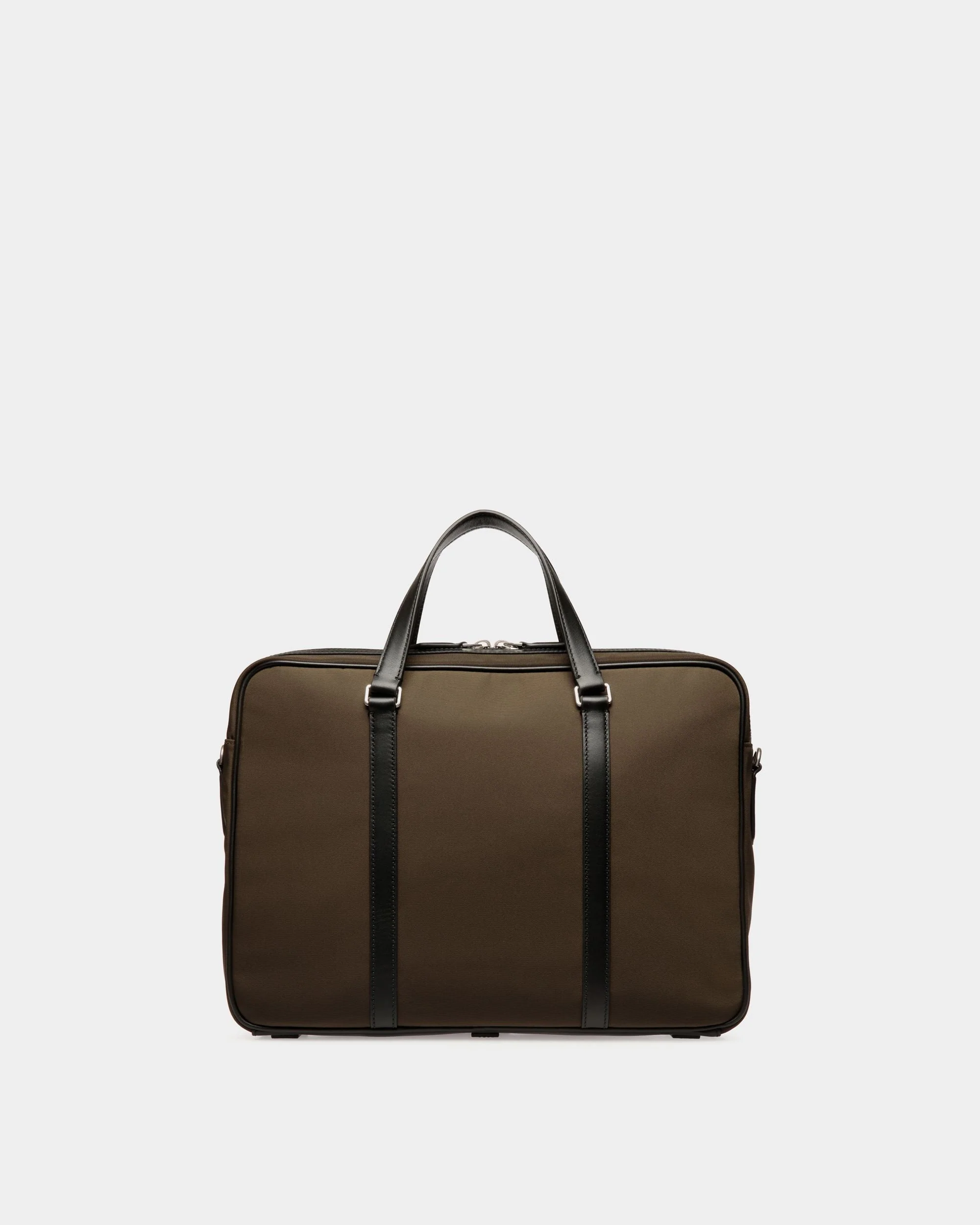 Code Briefcase In Military Green Nylon - Image 2
