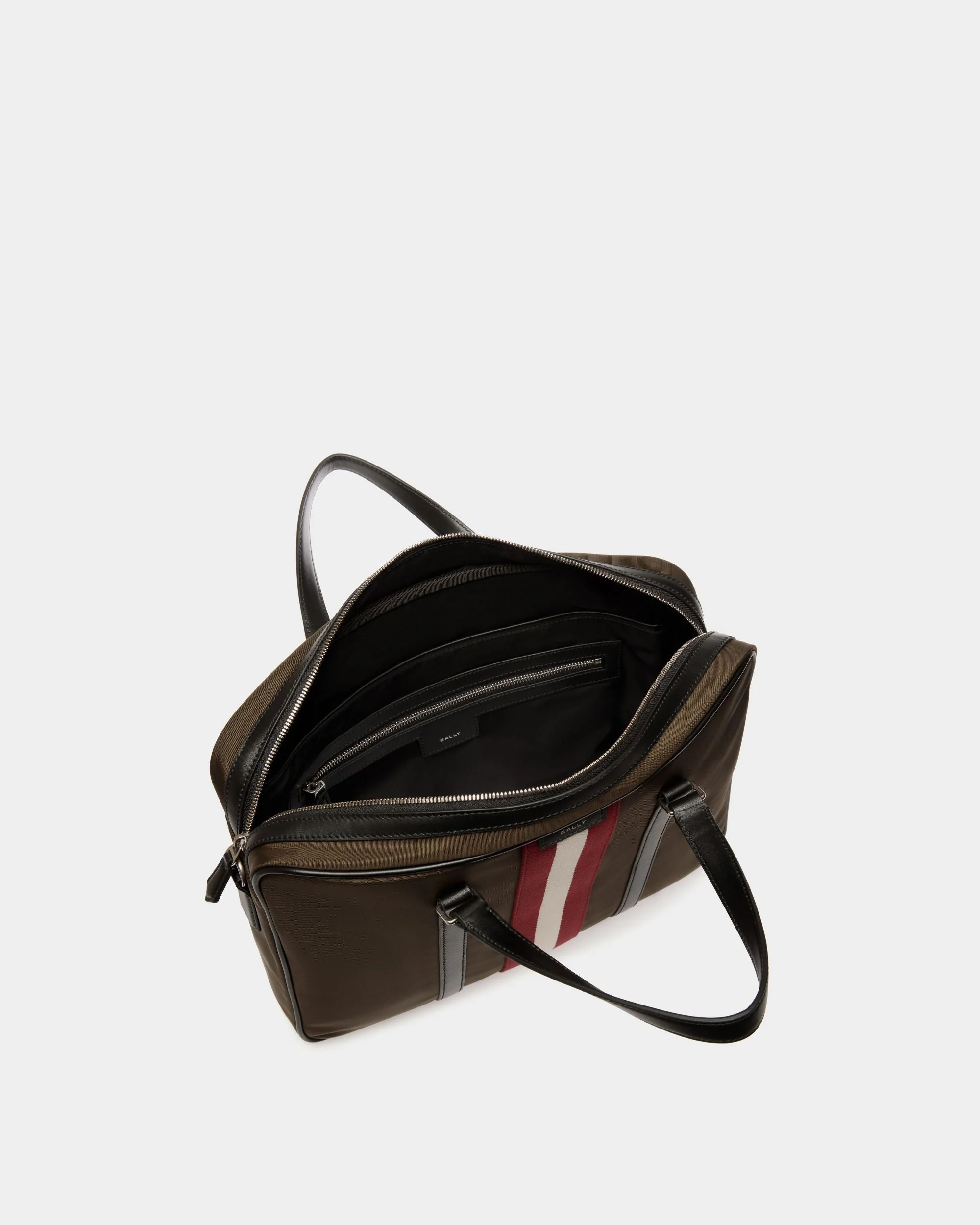 Code Briefcase In Military Green Nylon - Image 4